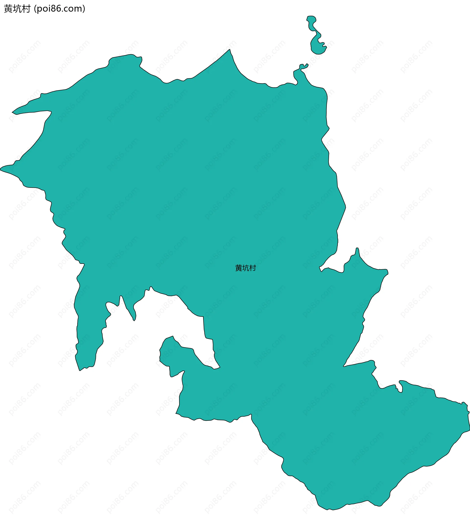 黄坑村边界地图