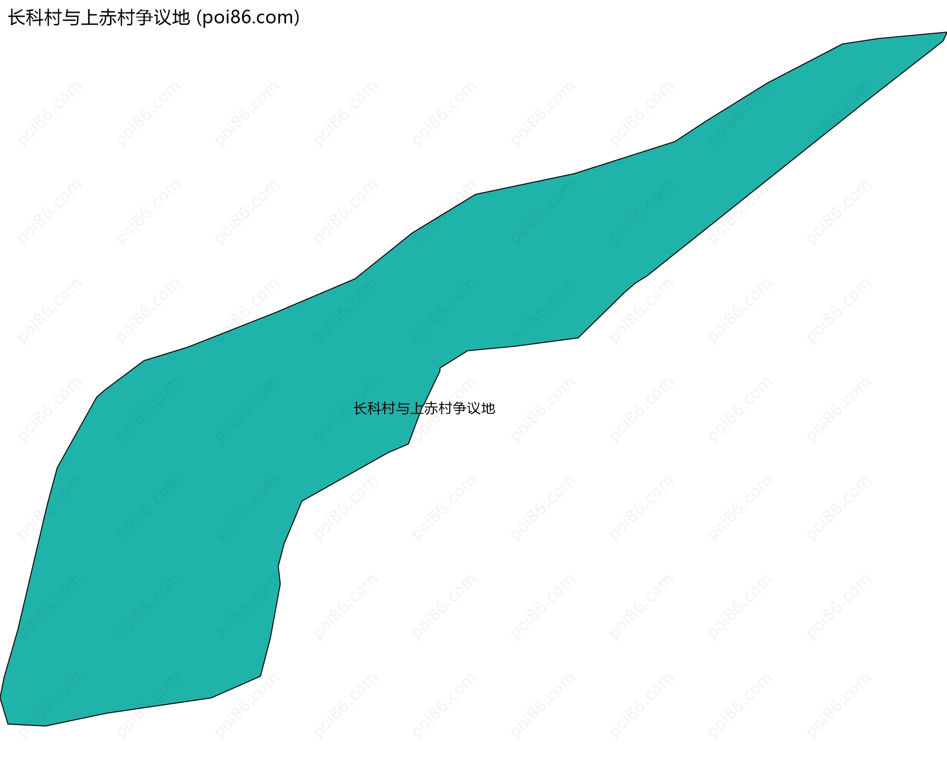 长科村与上赤村争议地边界地图