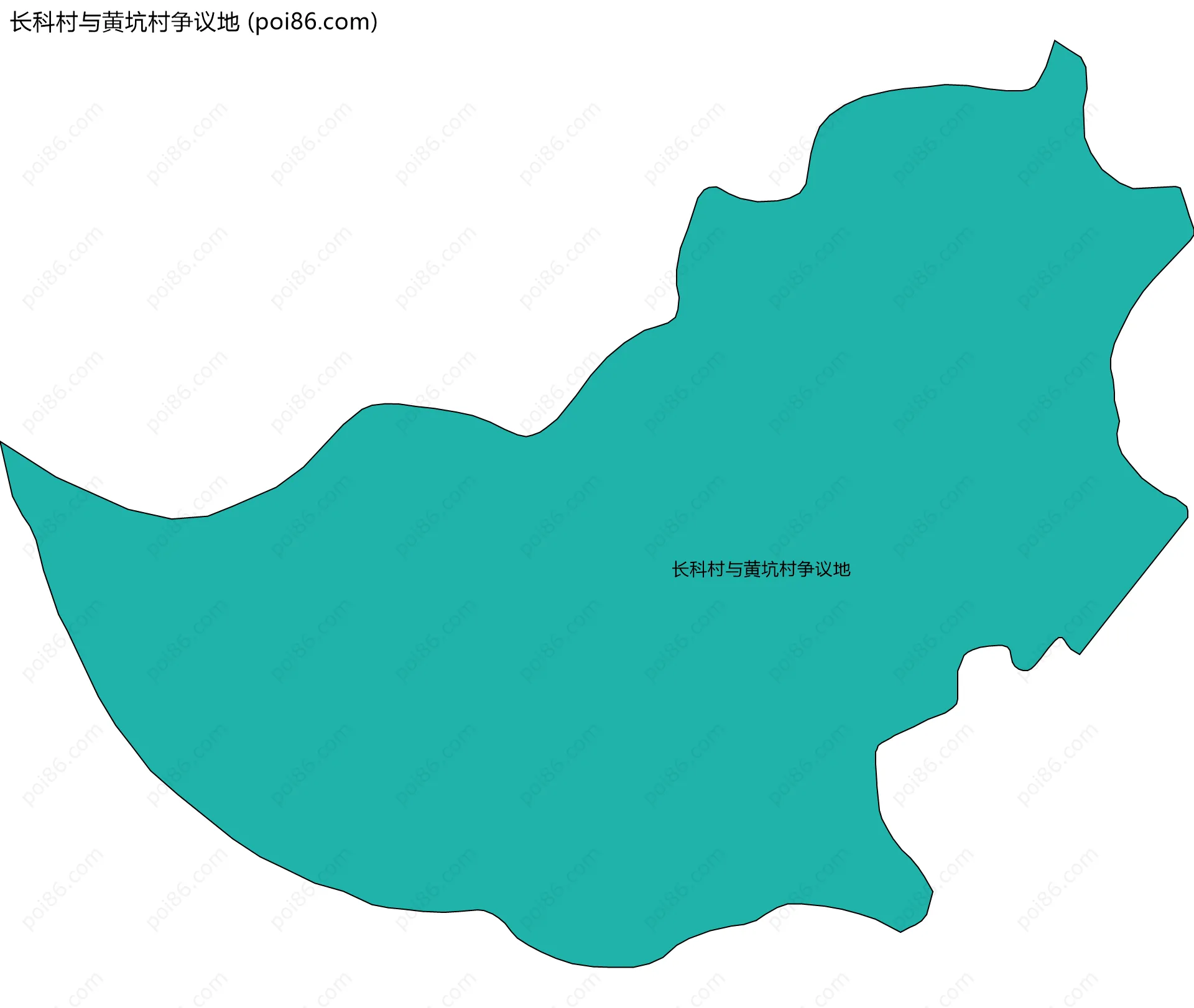 长科村与黄坑村争议地边界地图