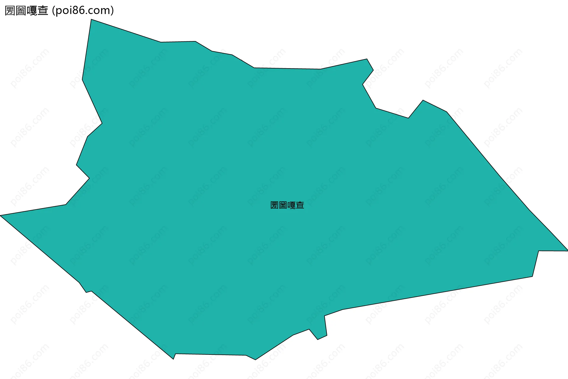 圐圙嘎查边界地图