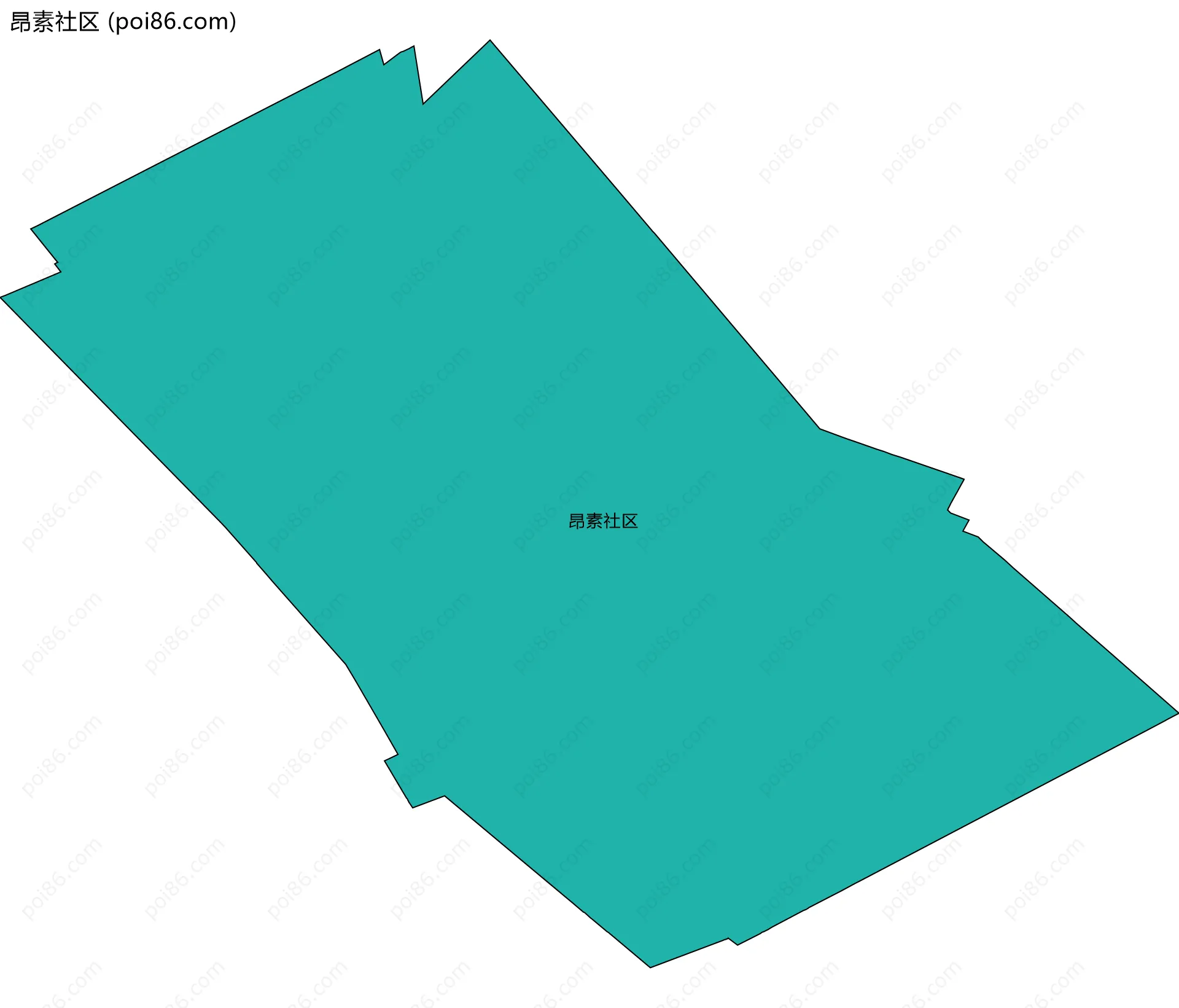 昂素社区边界地图