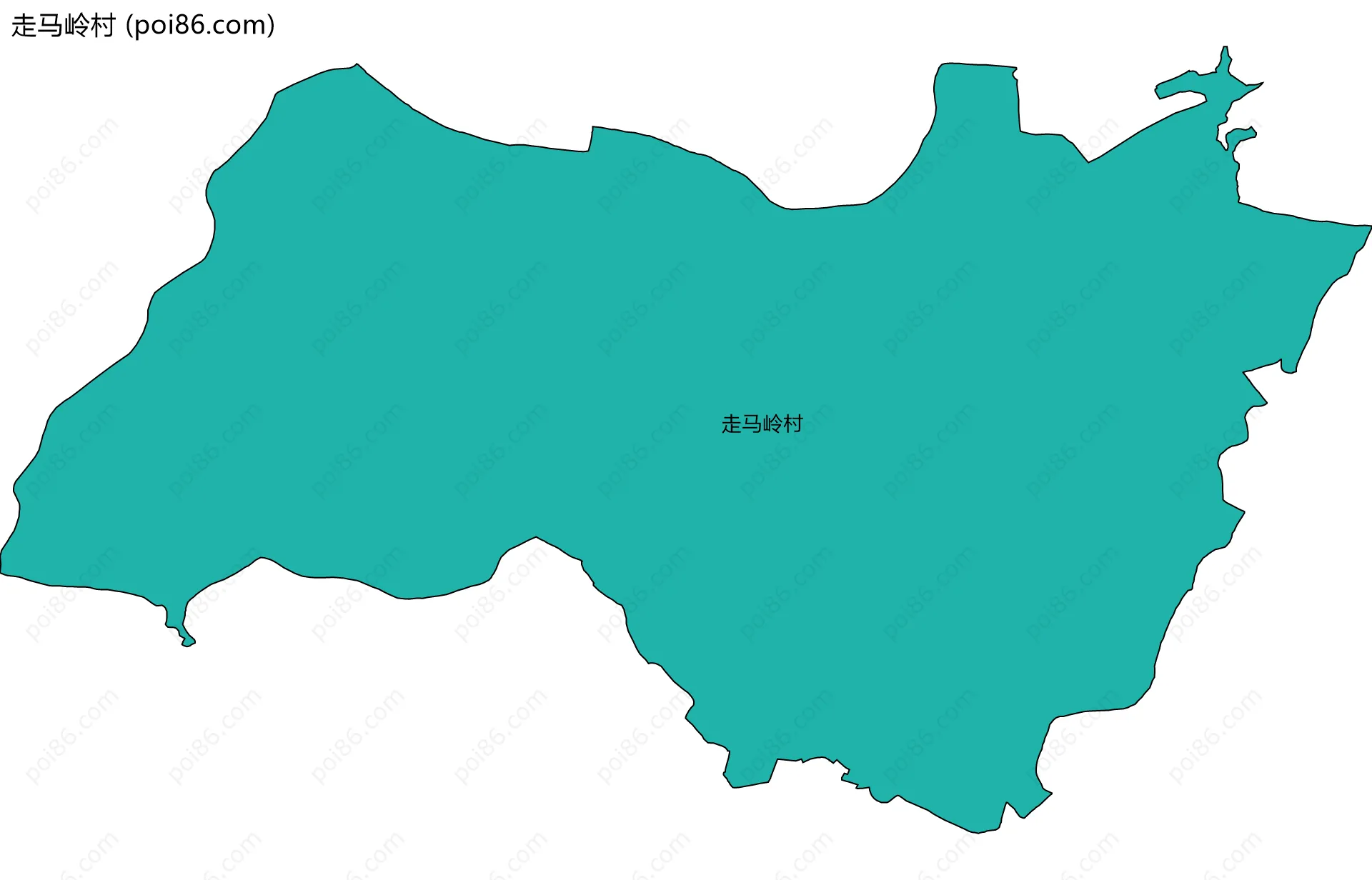 走马岭村边界地图