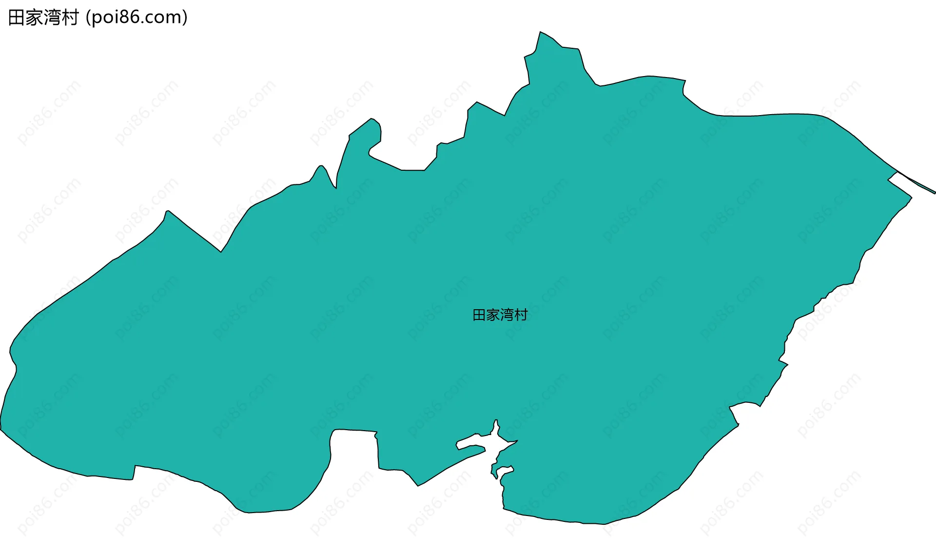 田家湾村边界地图