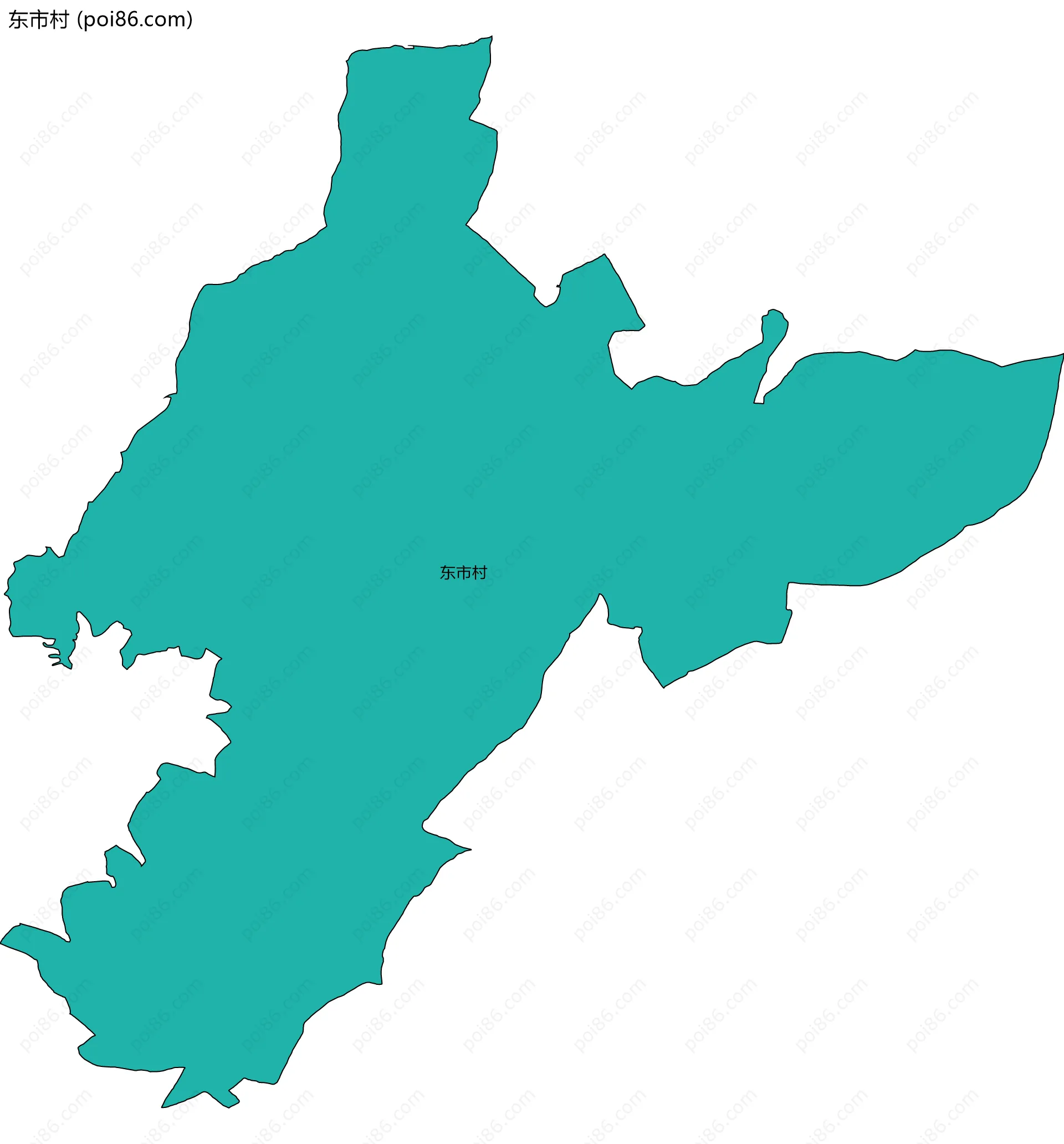 东市村边界地图