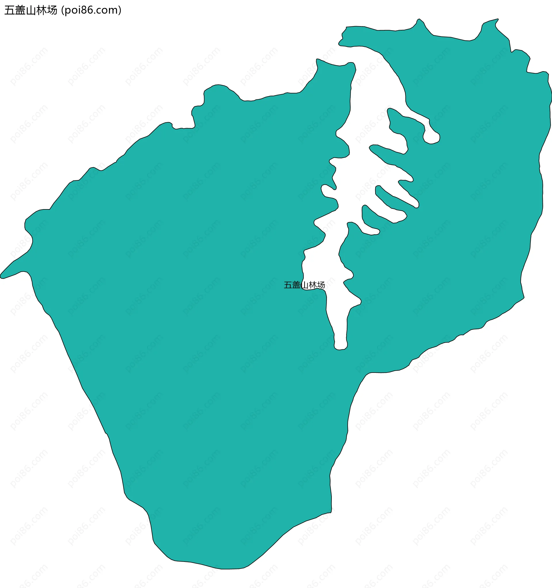 五盖山林场边界地图