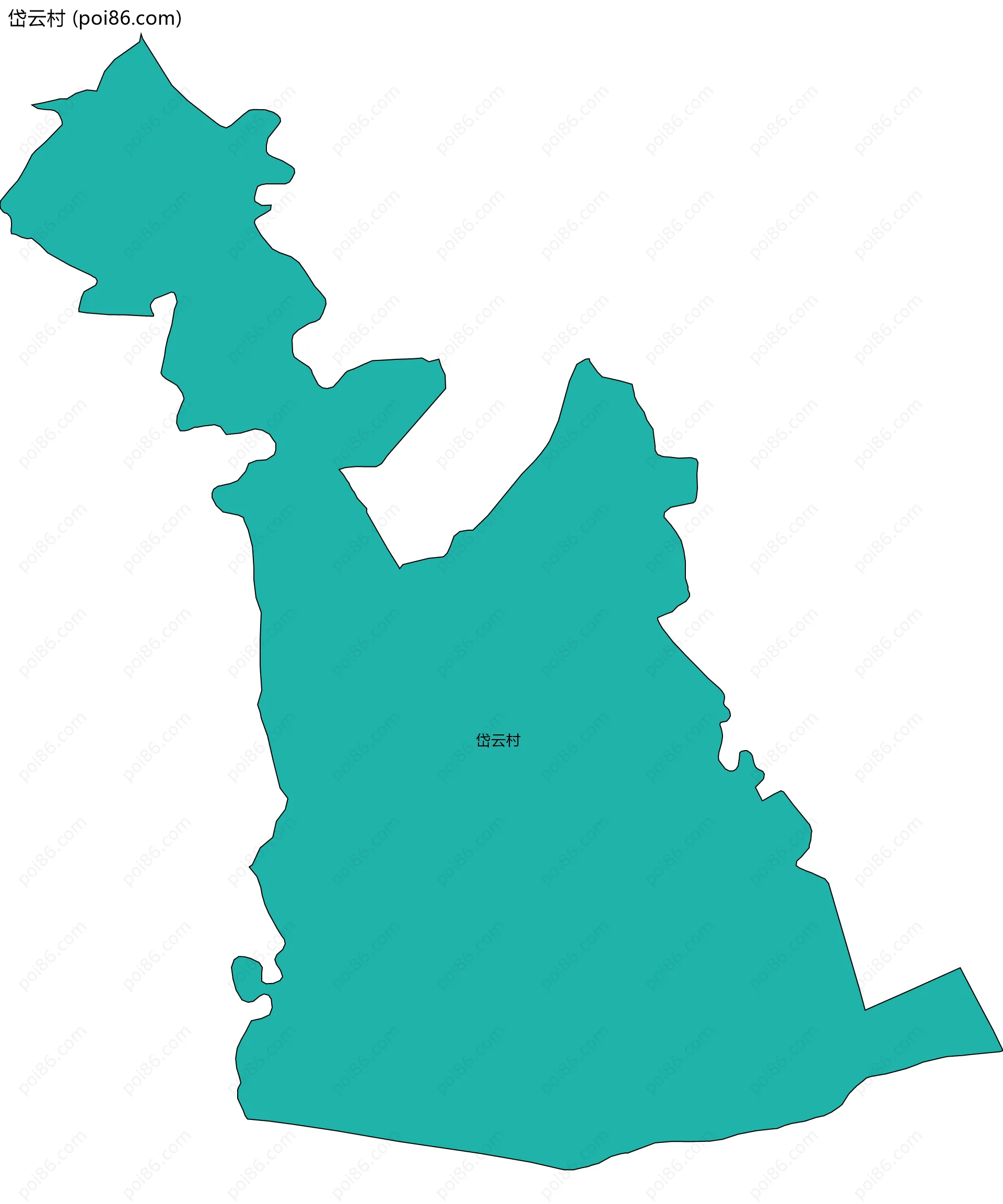 岱云村边界地图