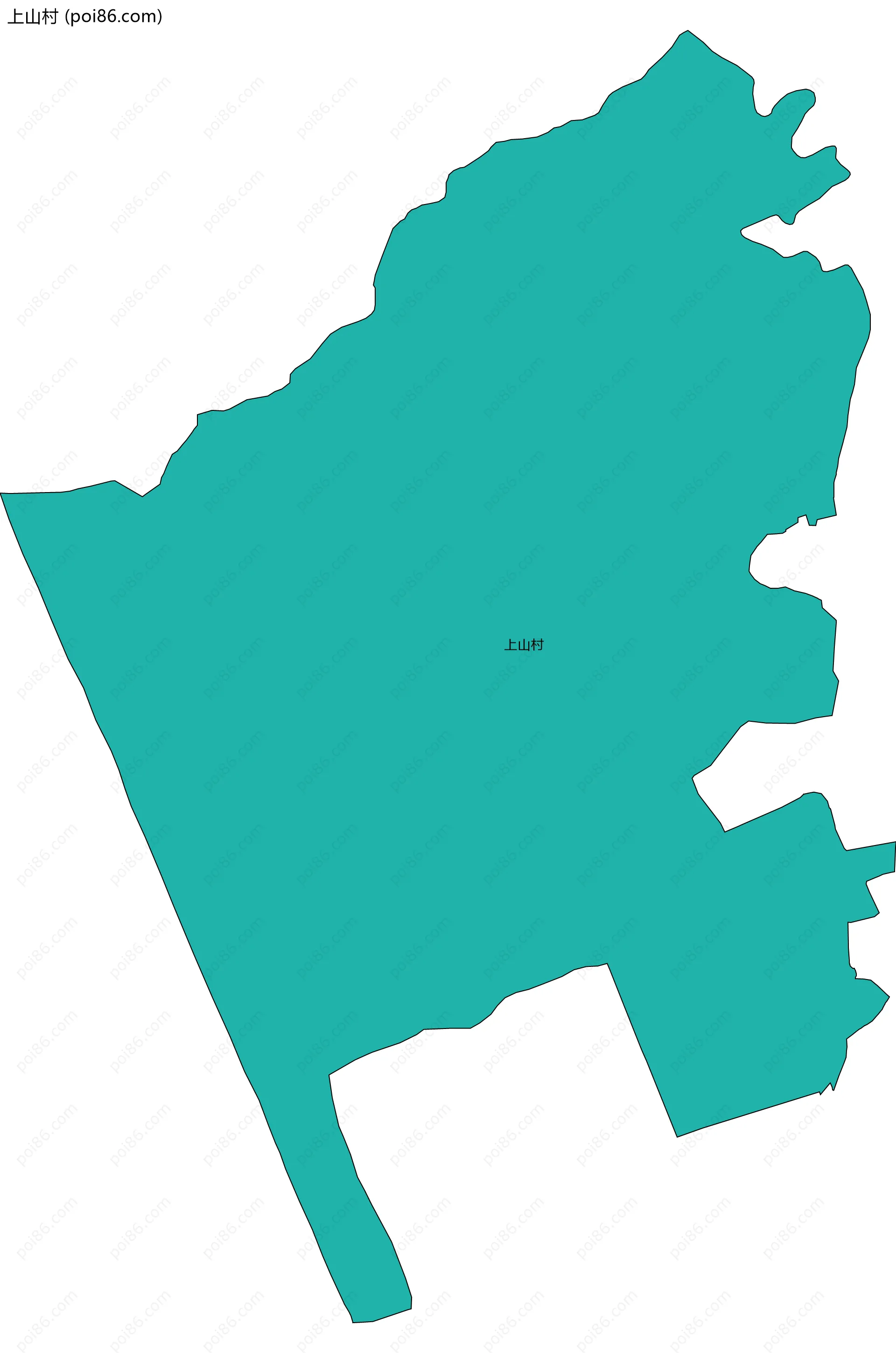 上山村边界地图
