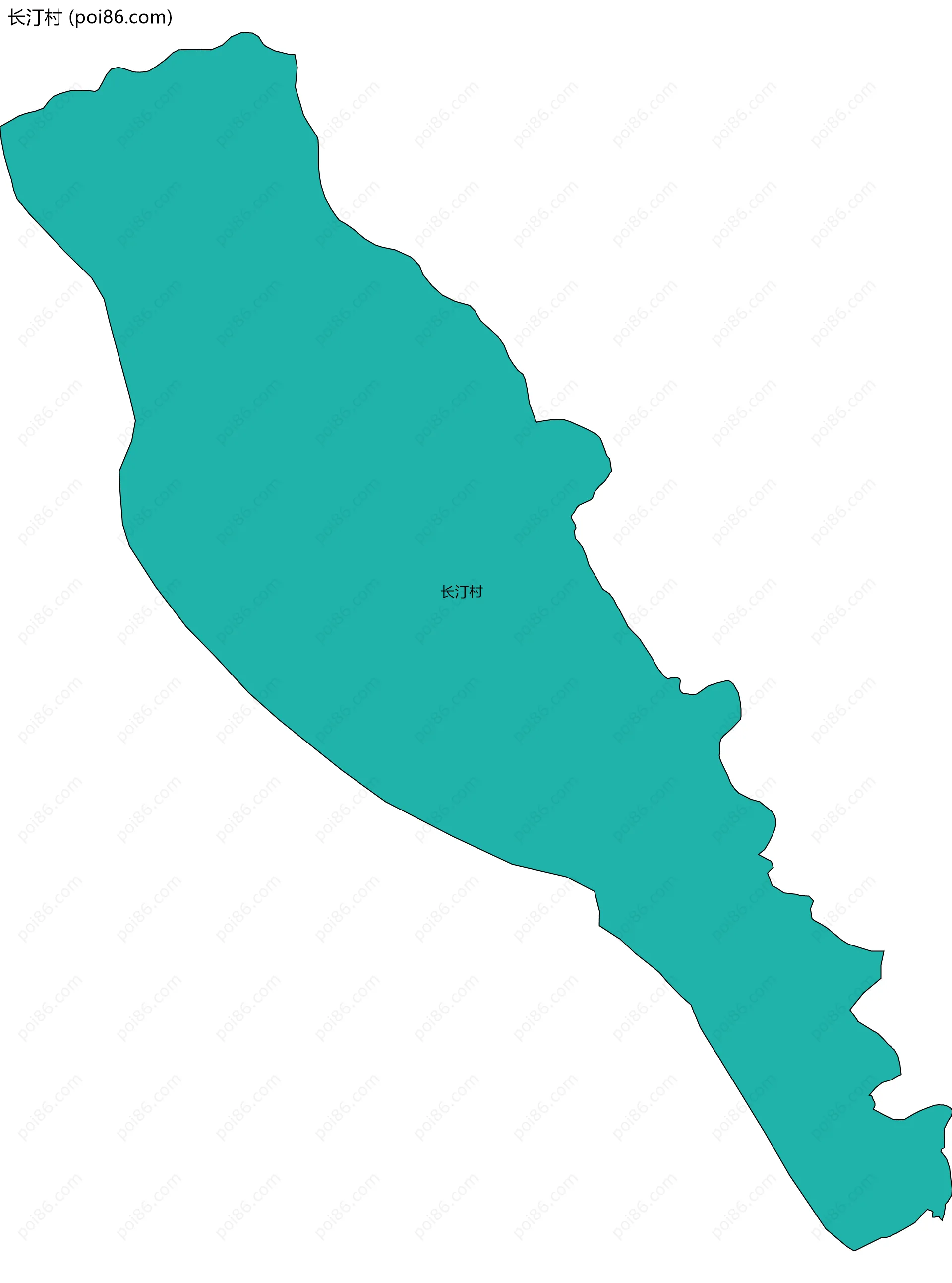 长汀村边界地图