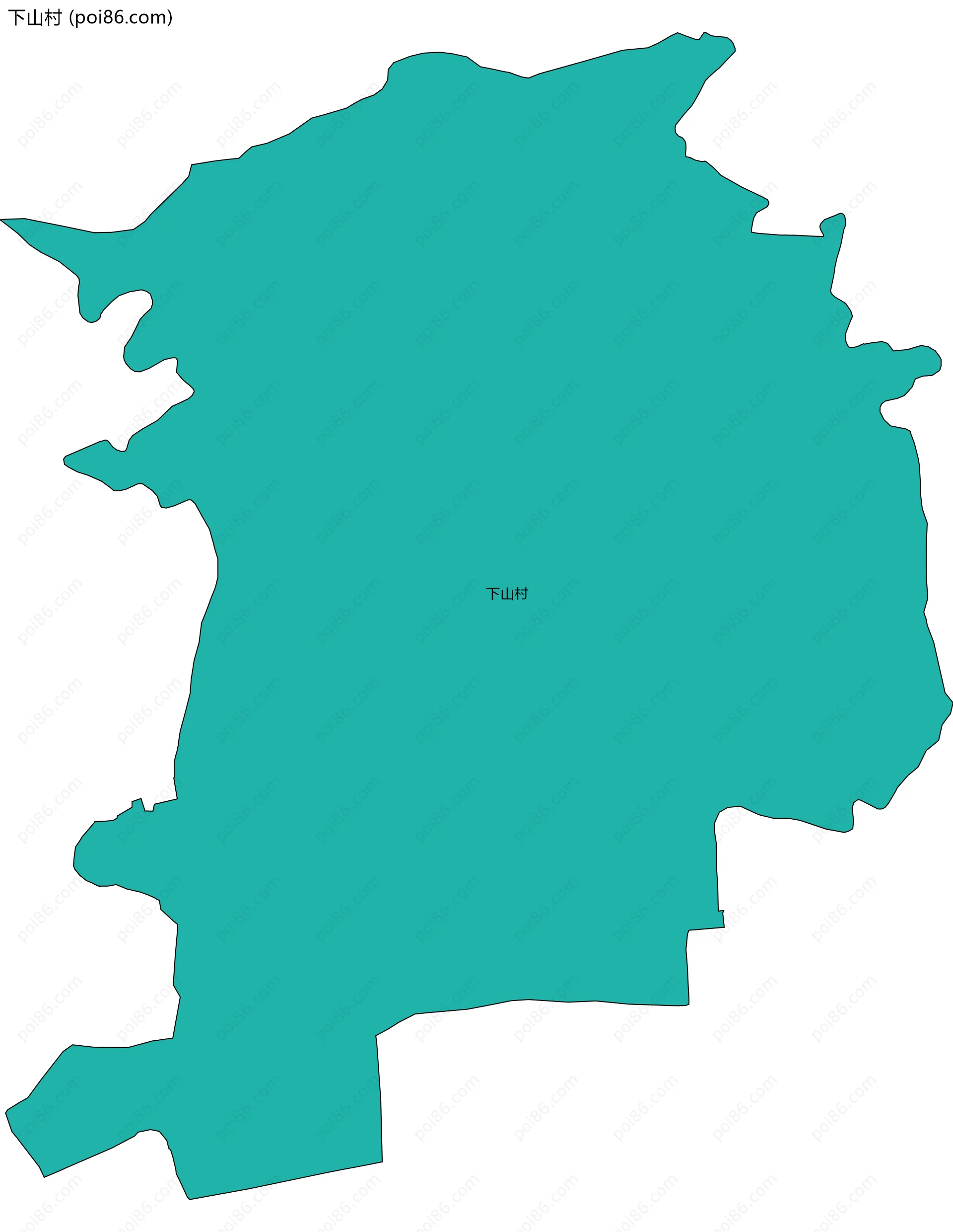 下山村边界地图