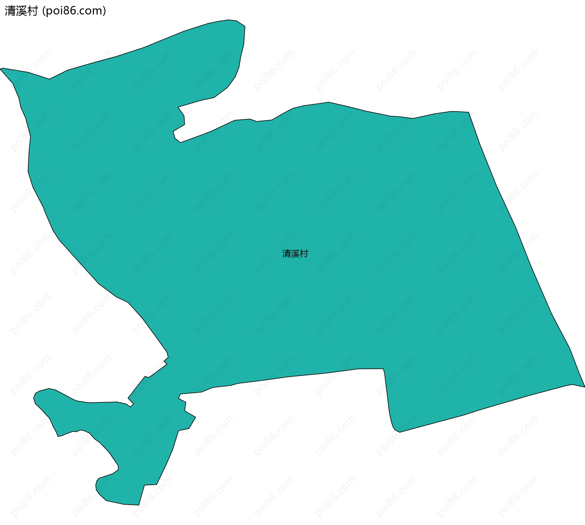 清溪村边界地图