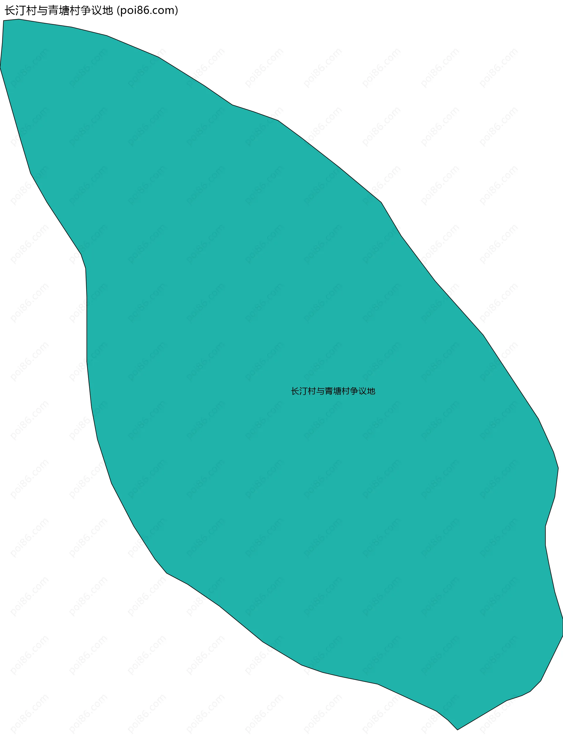 长汀村与青塘村争议地边界地图