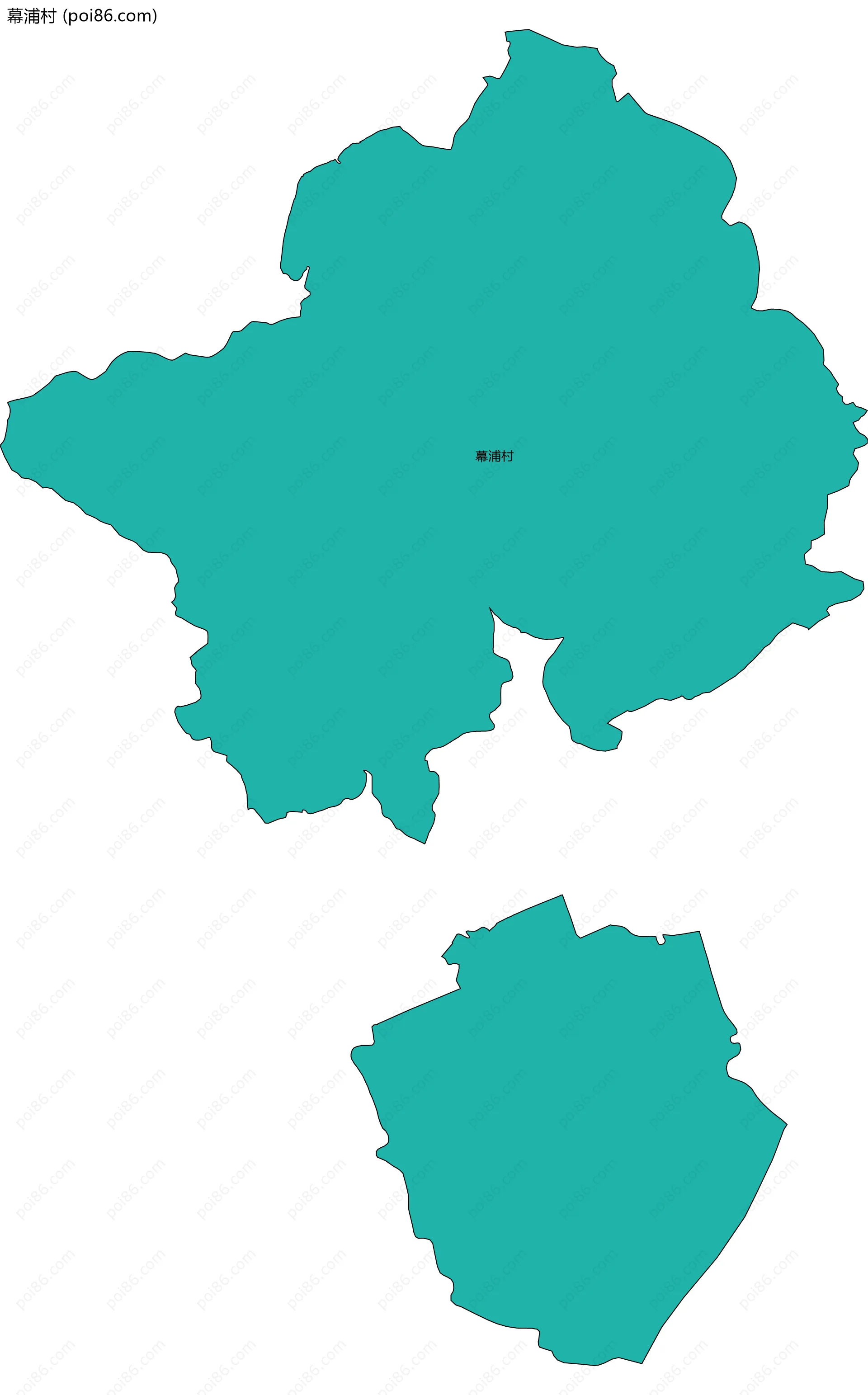 幕浦村边界地图