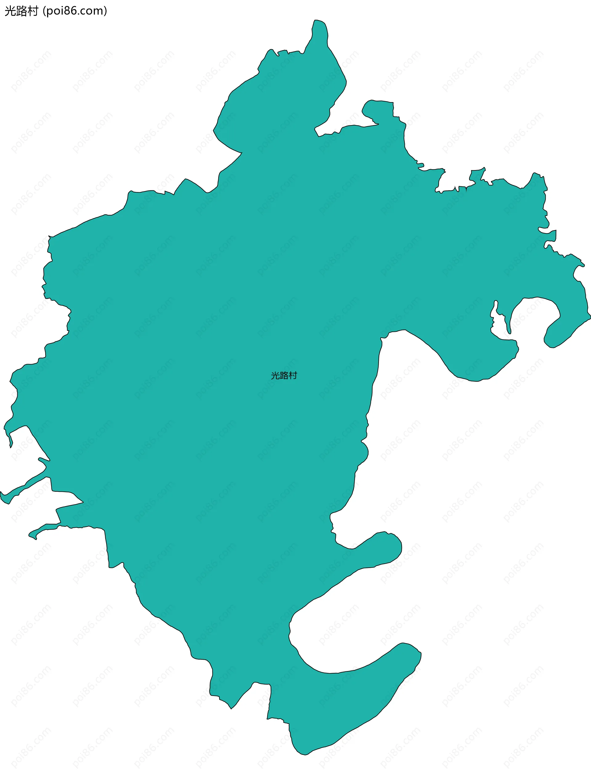 光路村边界地图