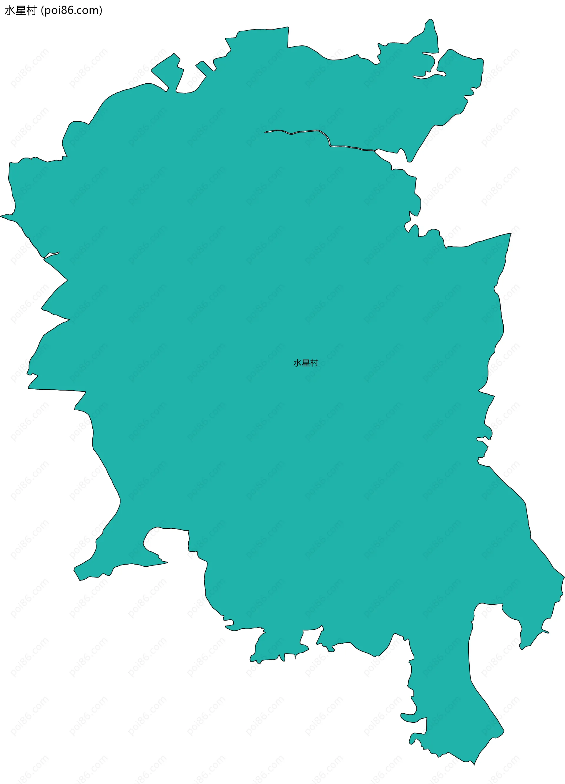 水星村边界地图