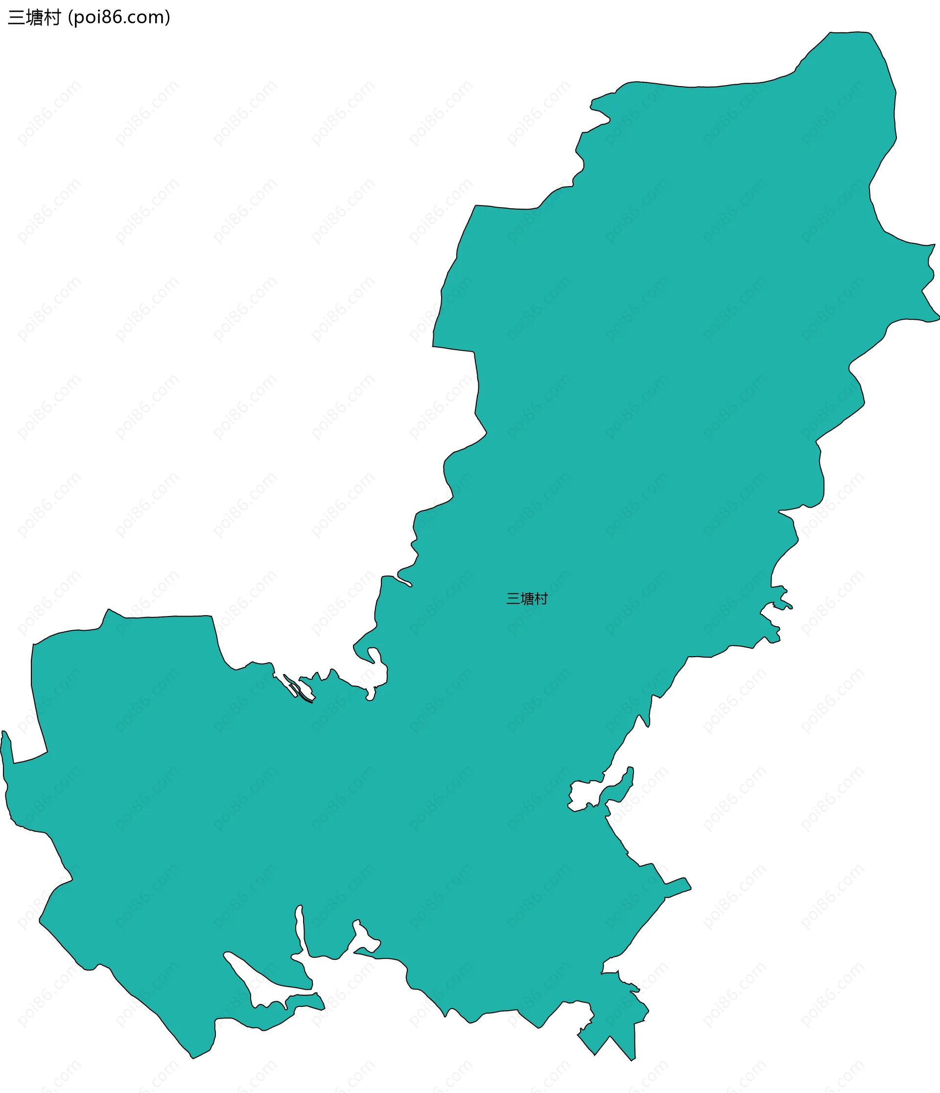 三塘村边界地图