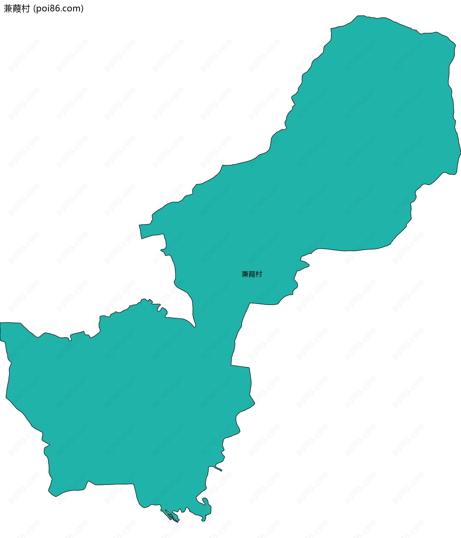 兼葭村边界地图