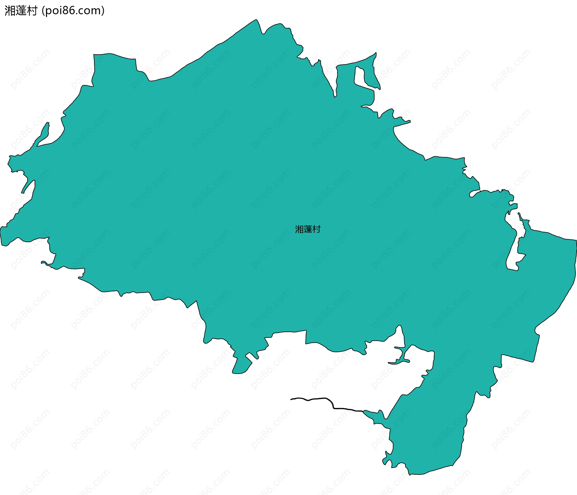 湘蓬村边界地图