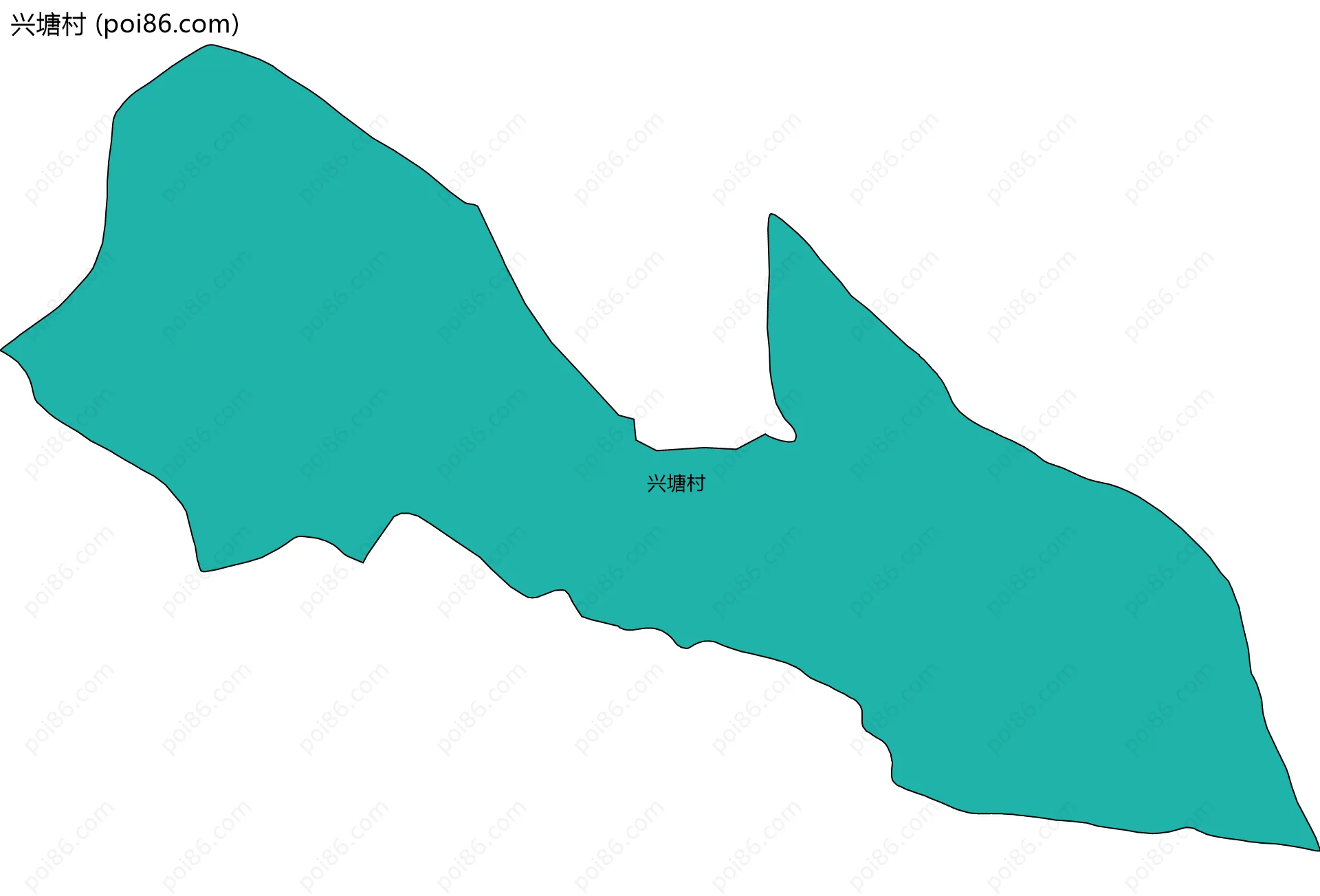 兴塘村边界地图