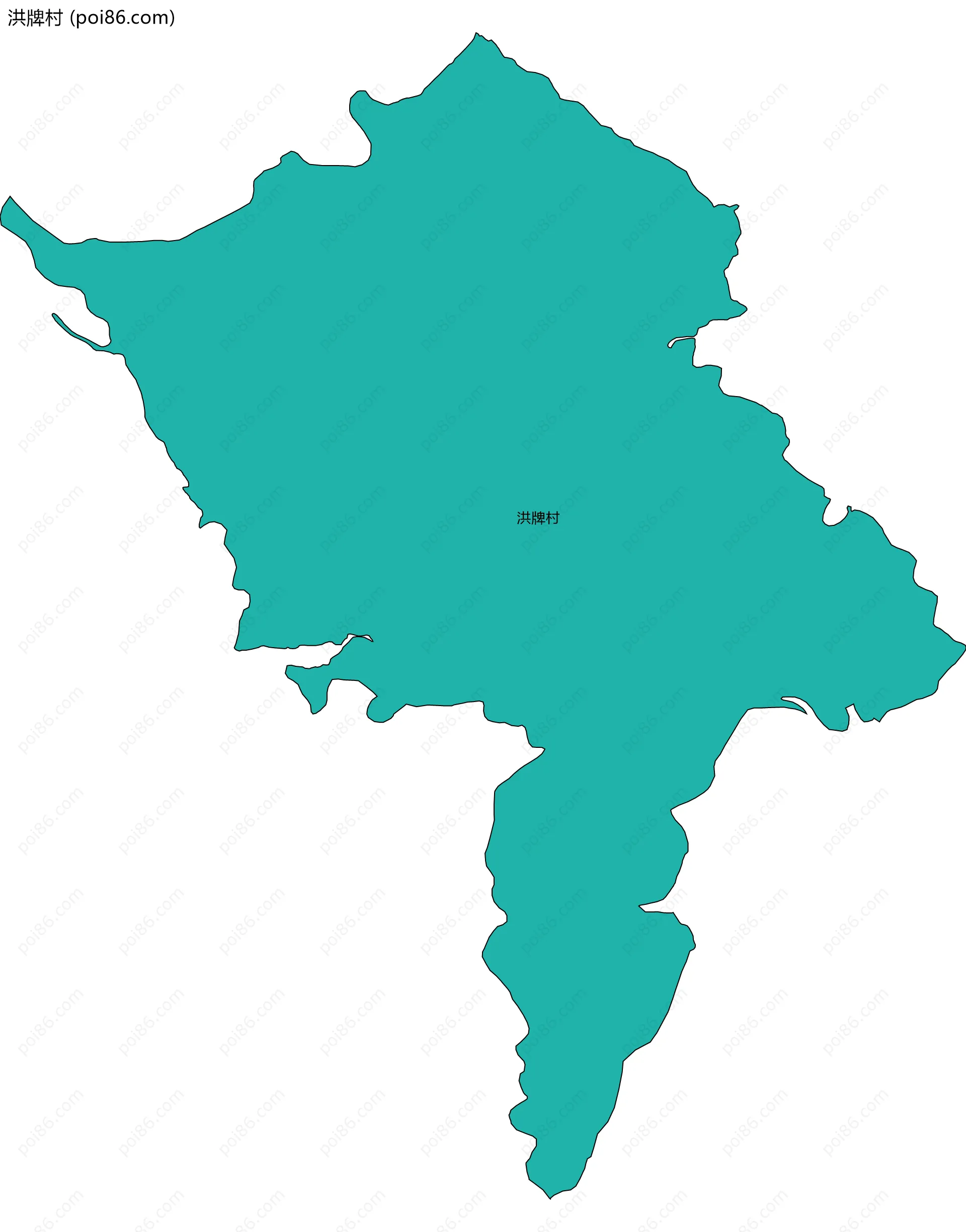 洪牌村边界地图