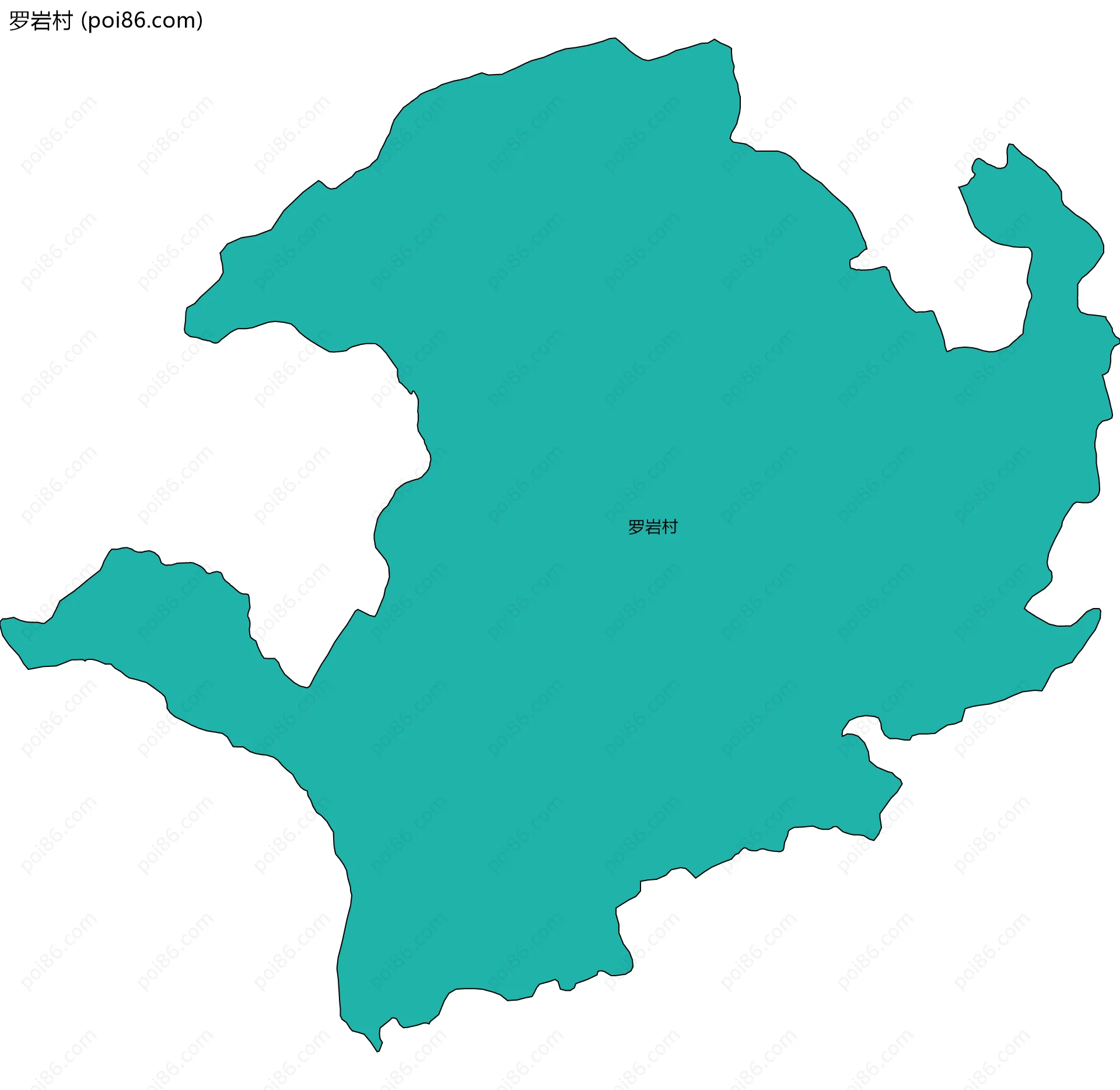 罗岩村边界地图