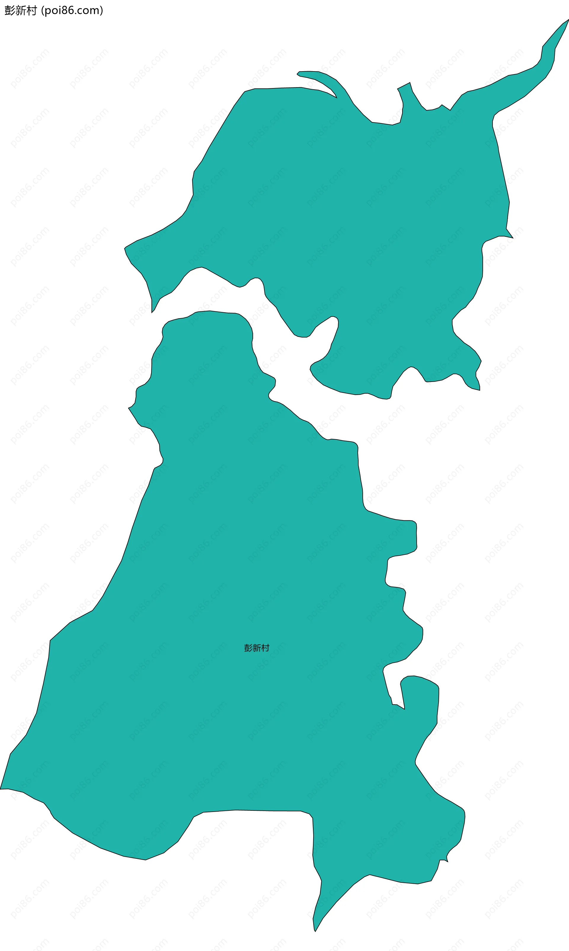 彭新村边界地图
