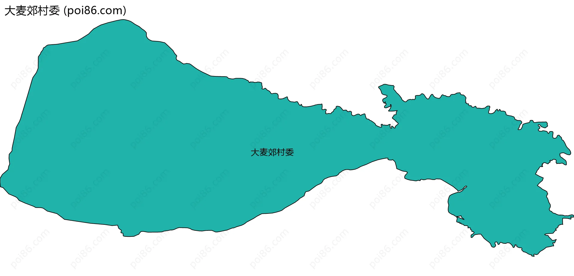 大麦郊村委边界地图