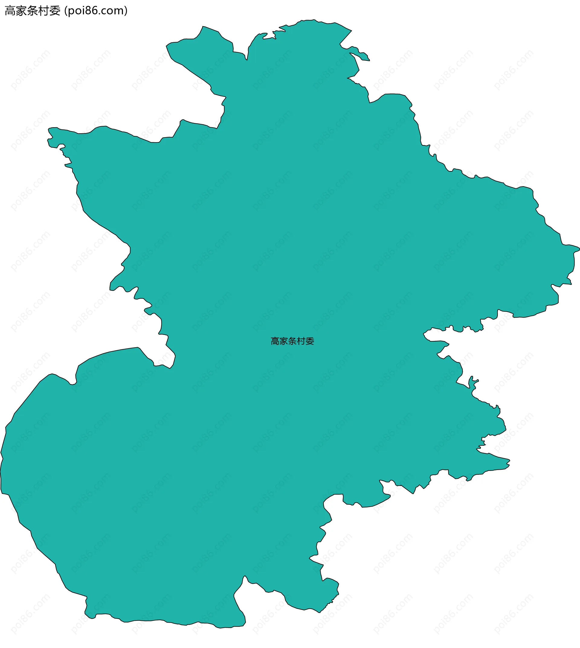 高家条村委边界地图