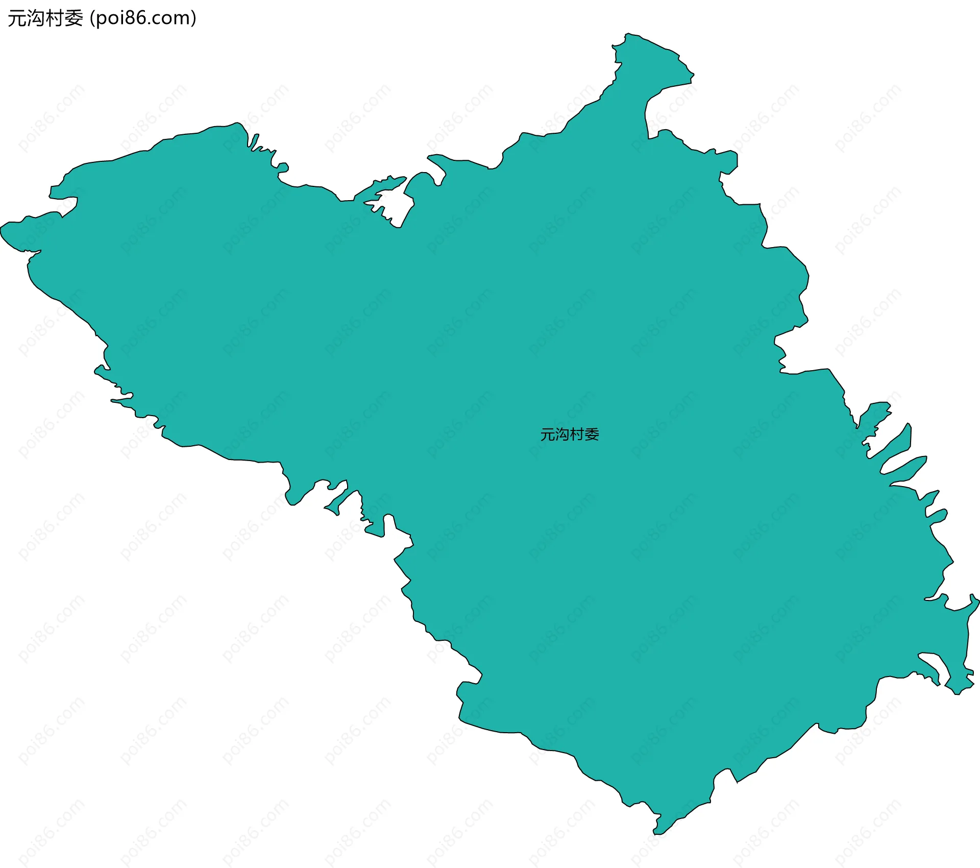 元沟村委边界地图