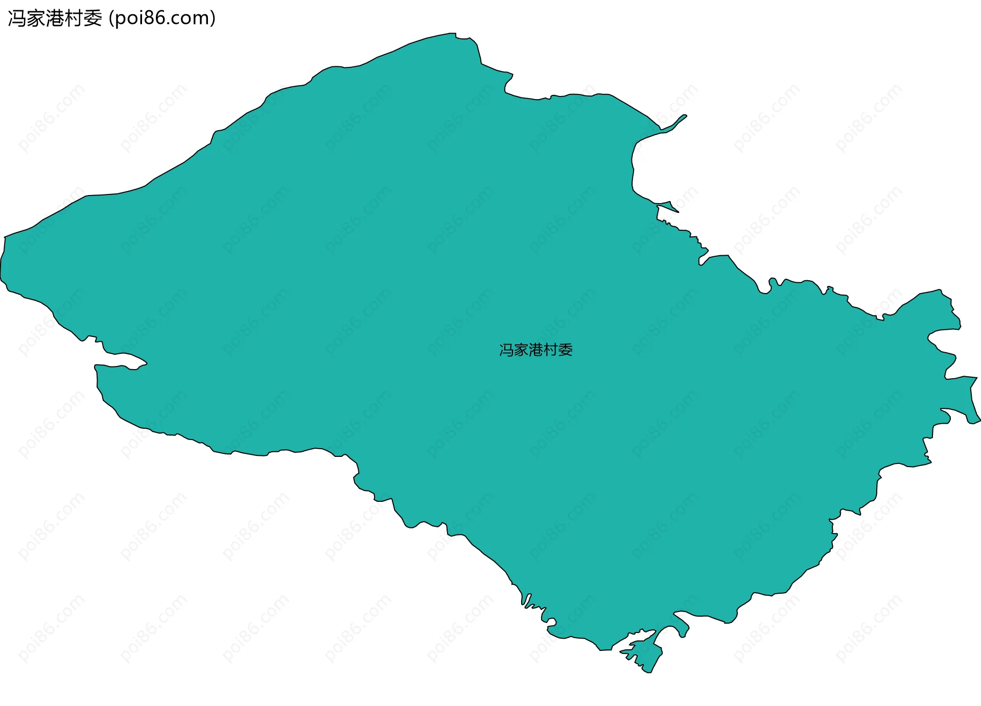 冯家港村委边界地图