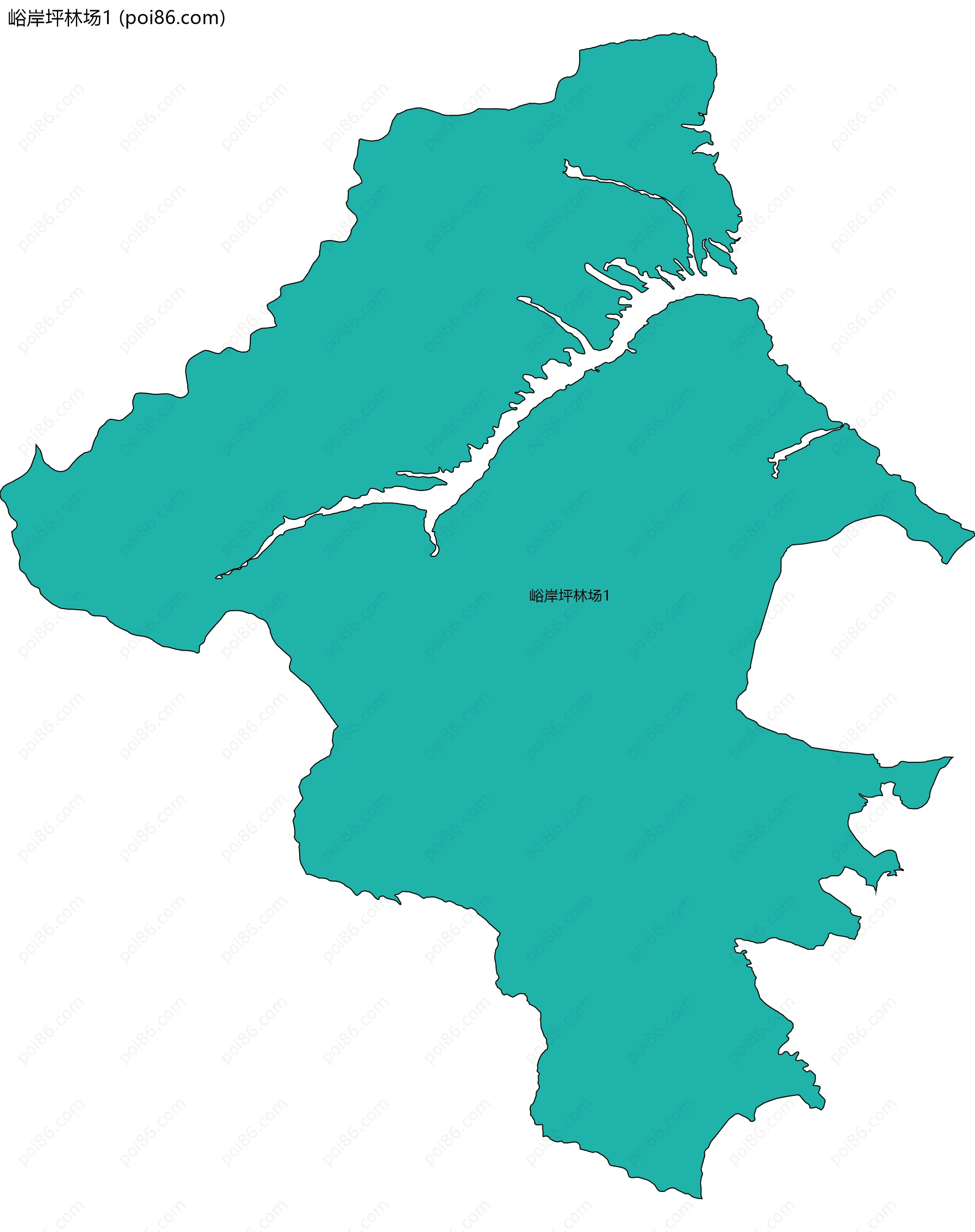 峪岸坪林场1边界地图