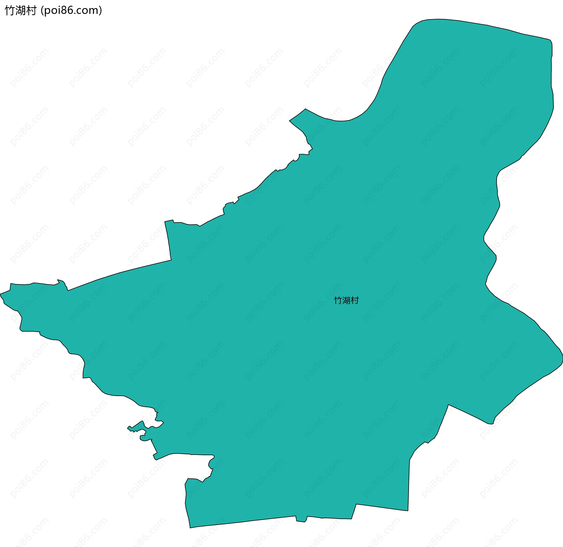 竹湖村边界地图