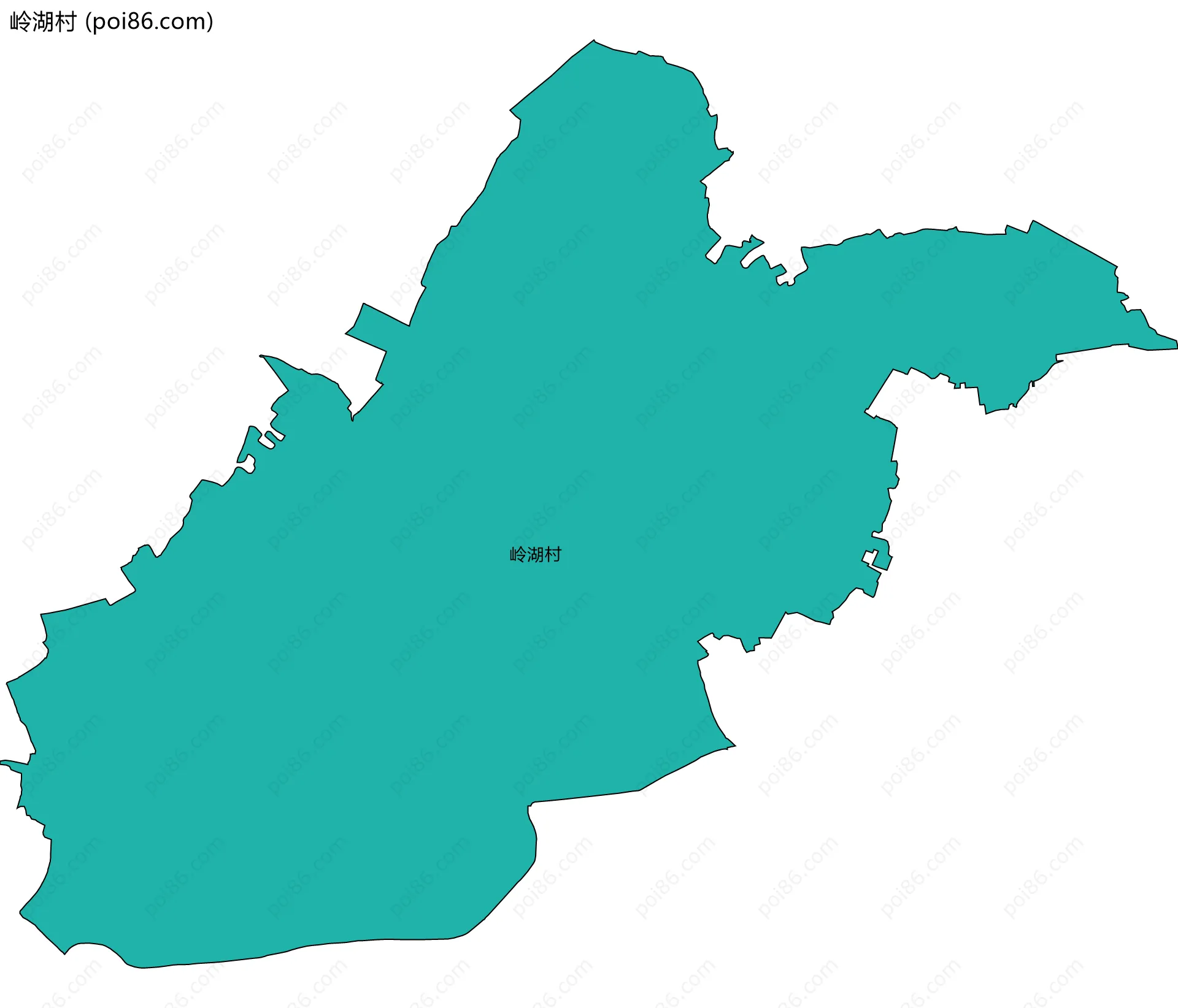 岭湖村边界地图