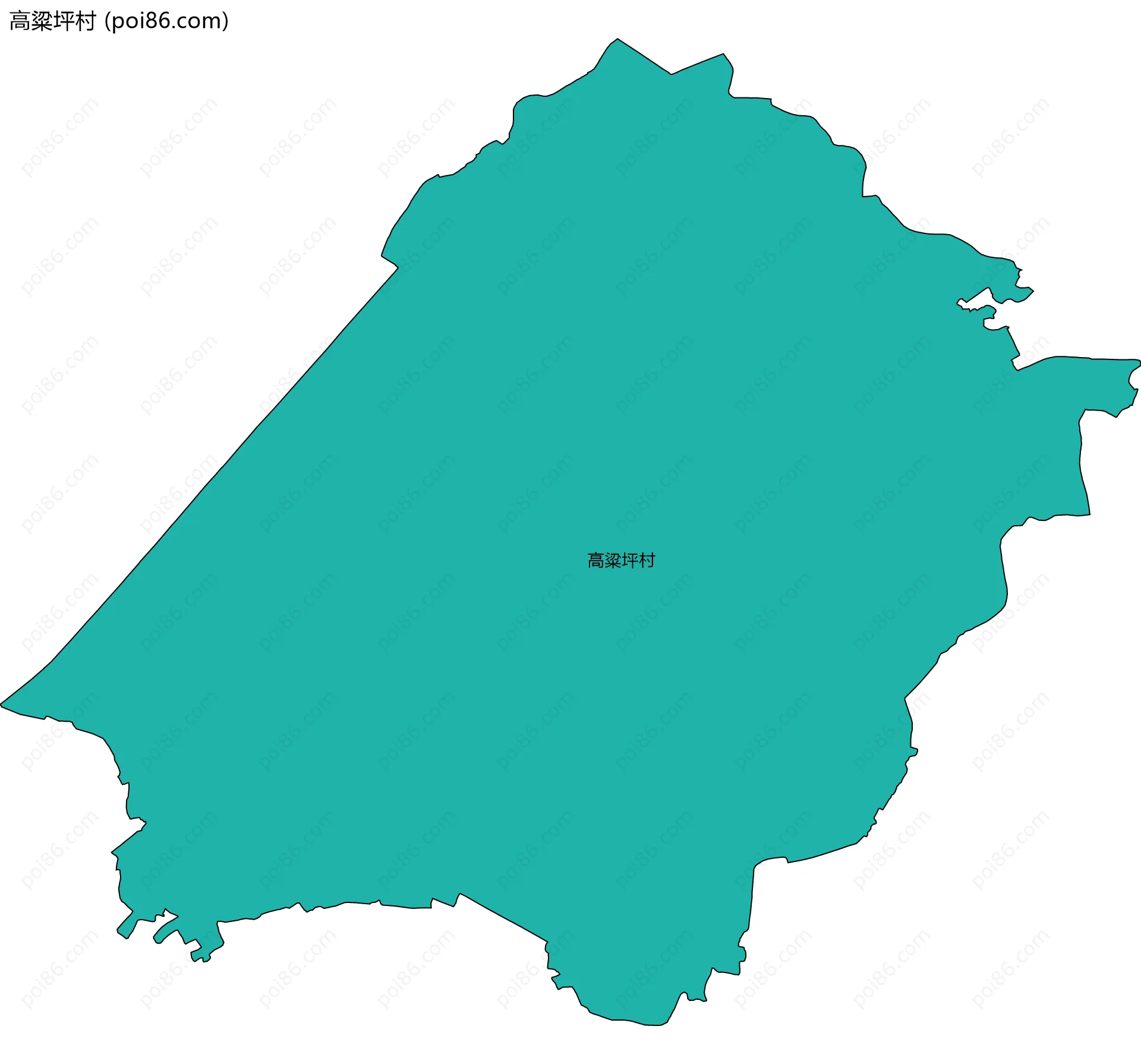 高粱坪村边界地图