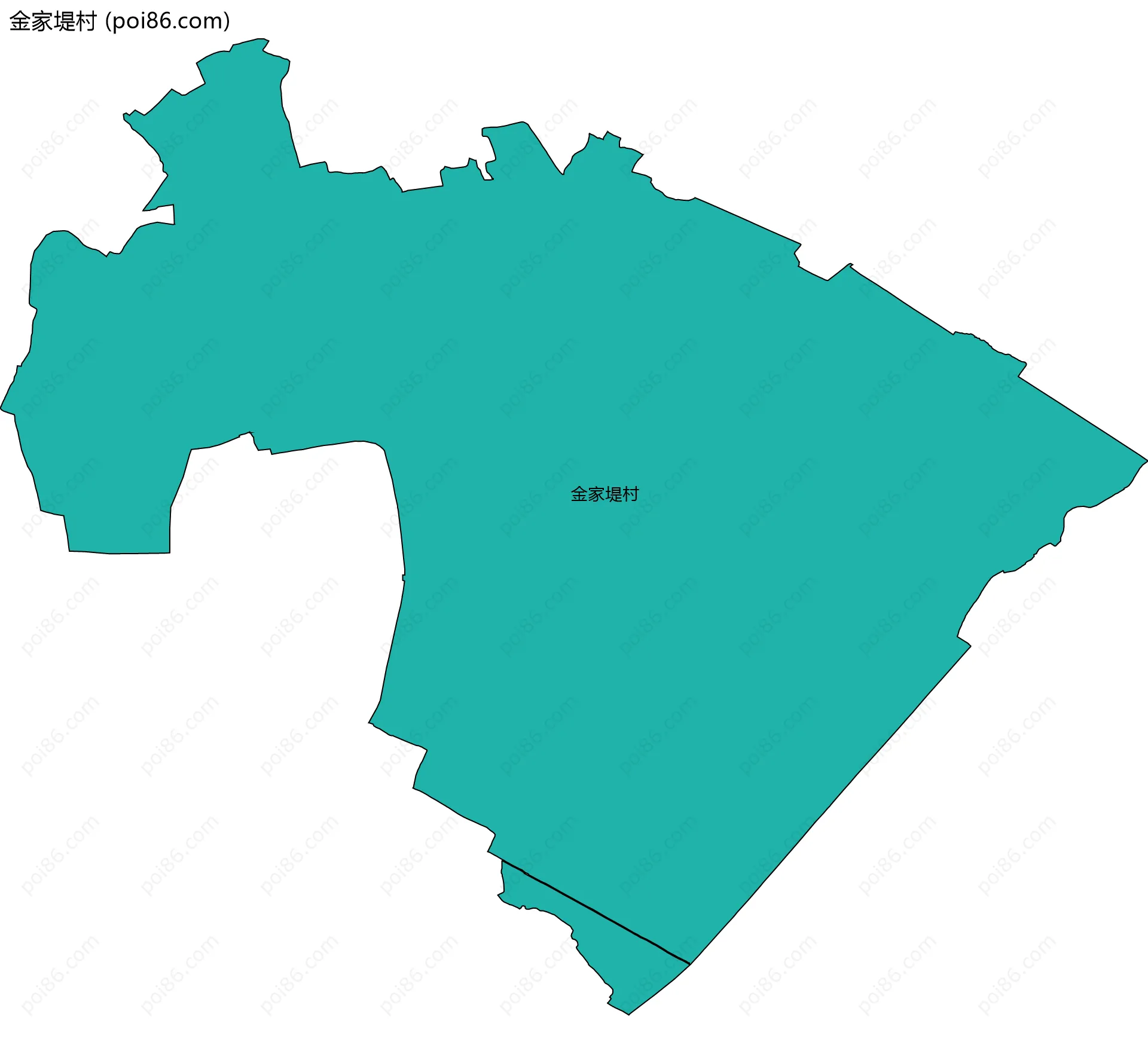 金家堤村边界地图