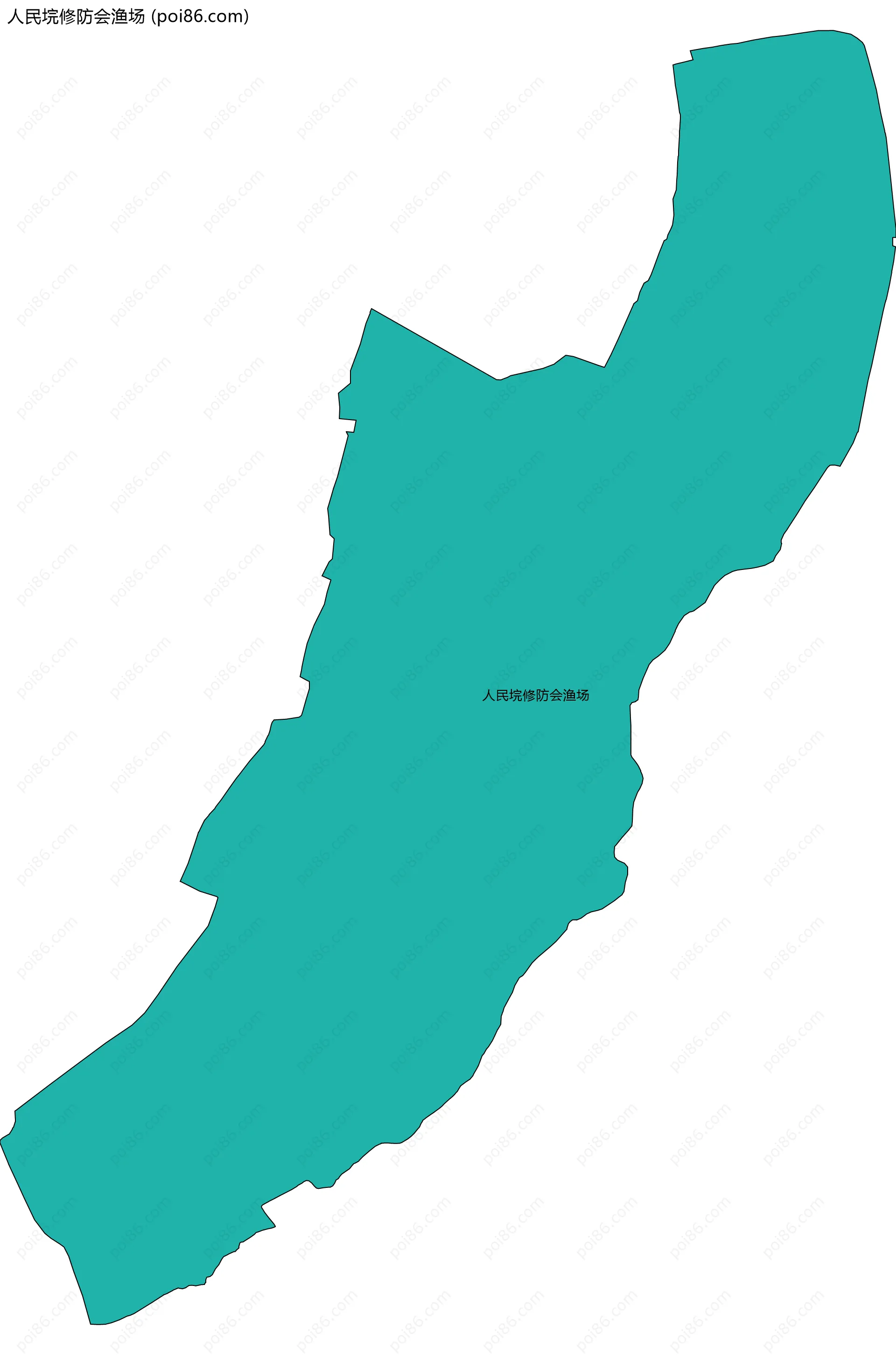 人民垸修防会渔场边界地图