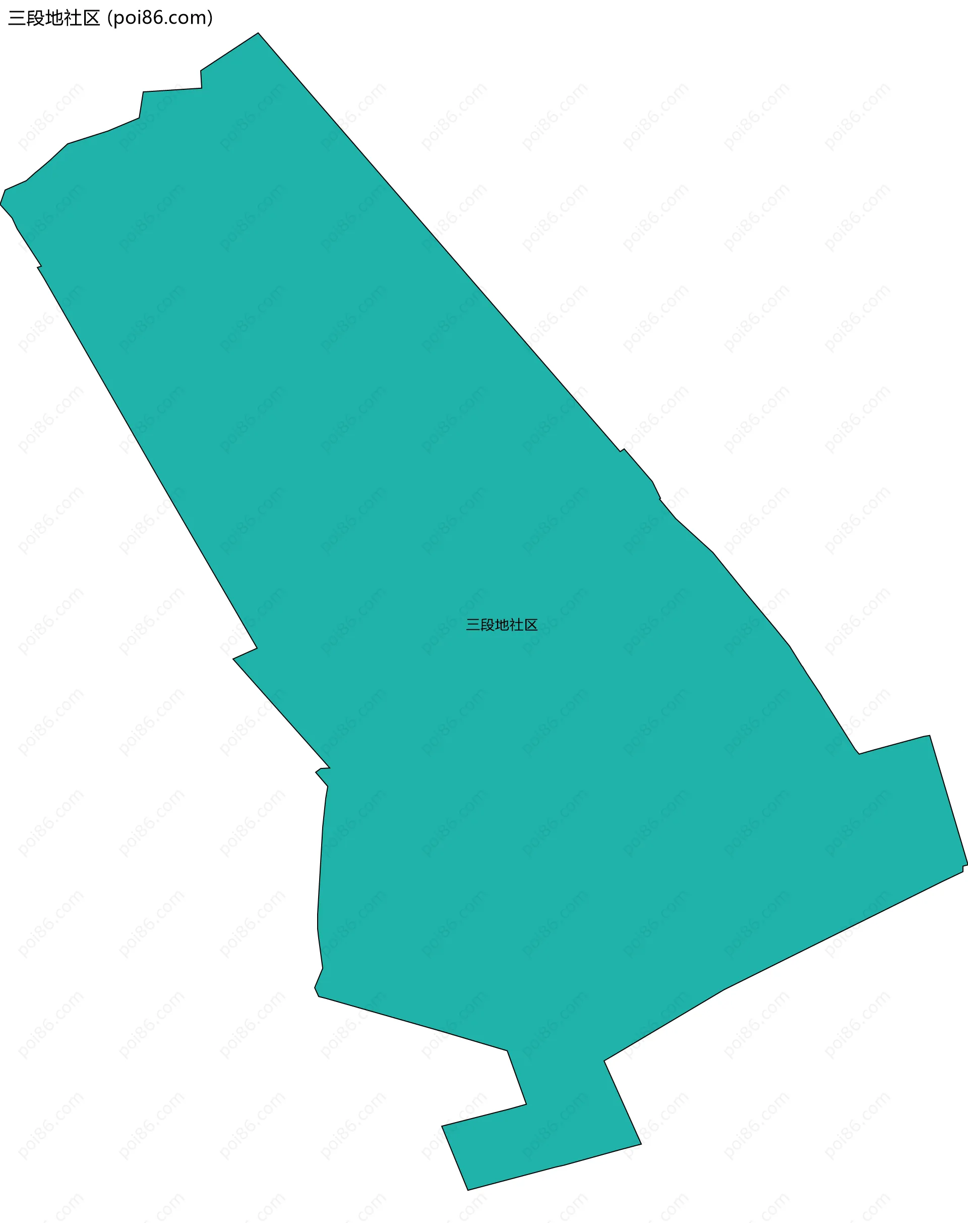 三段地社区边界地图