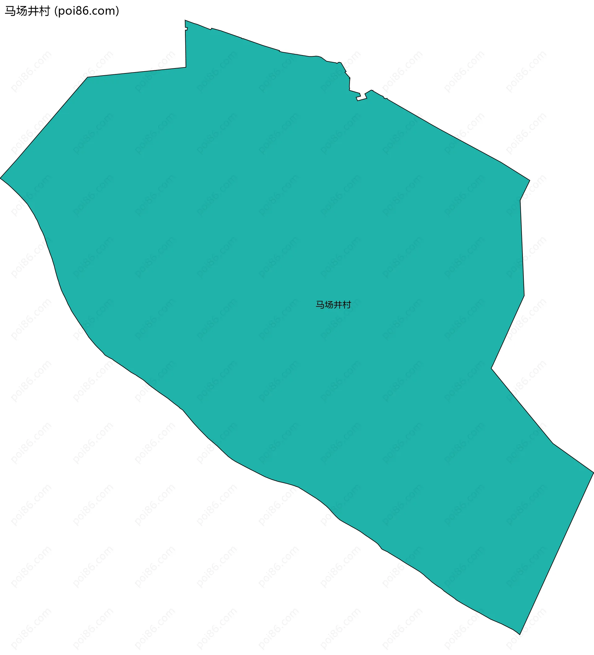 马场井村边界地图