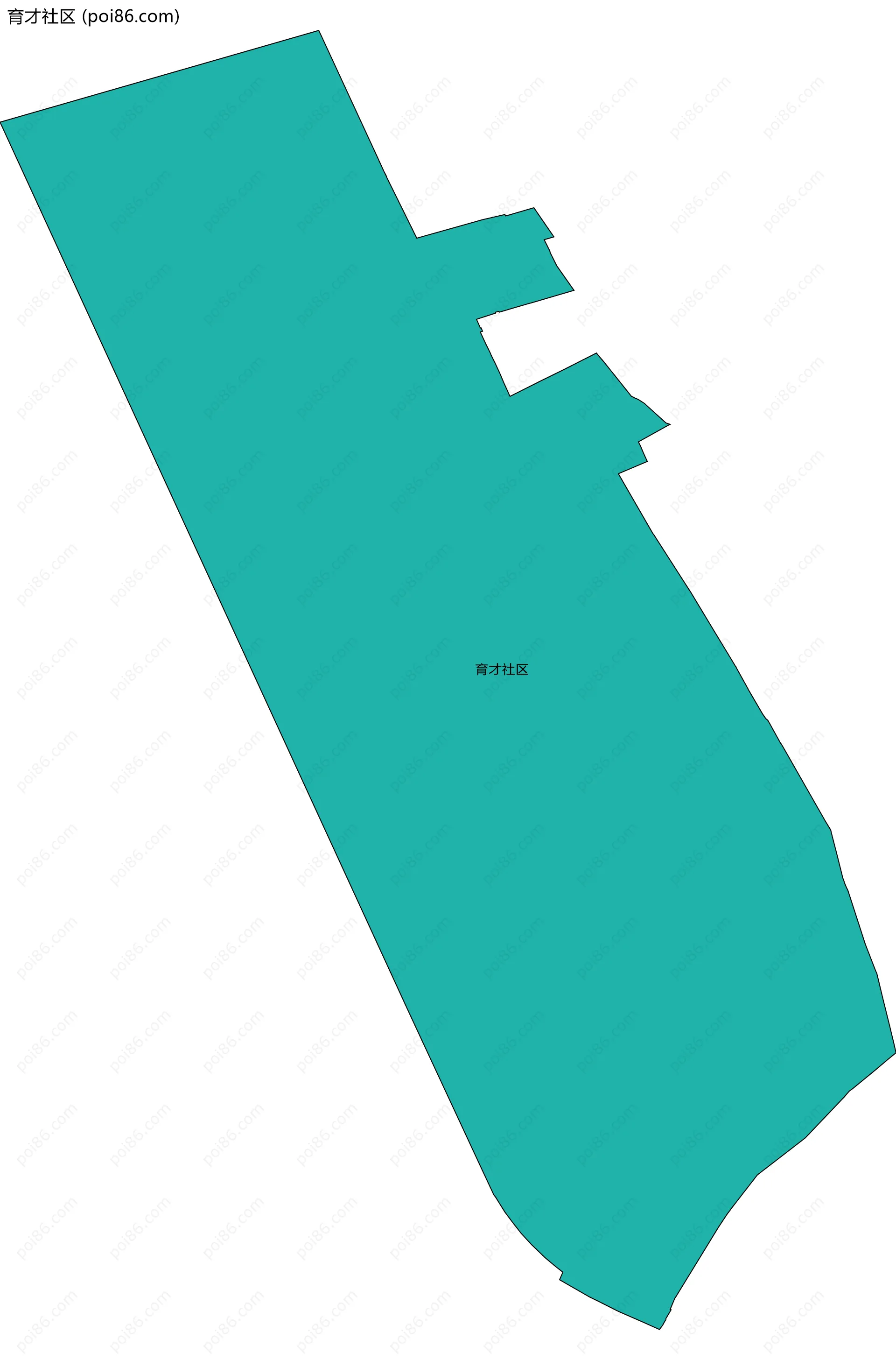 育才社区边界地图