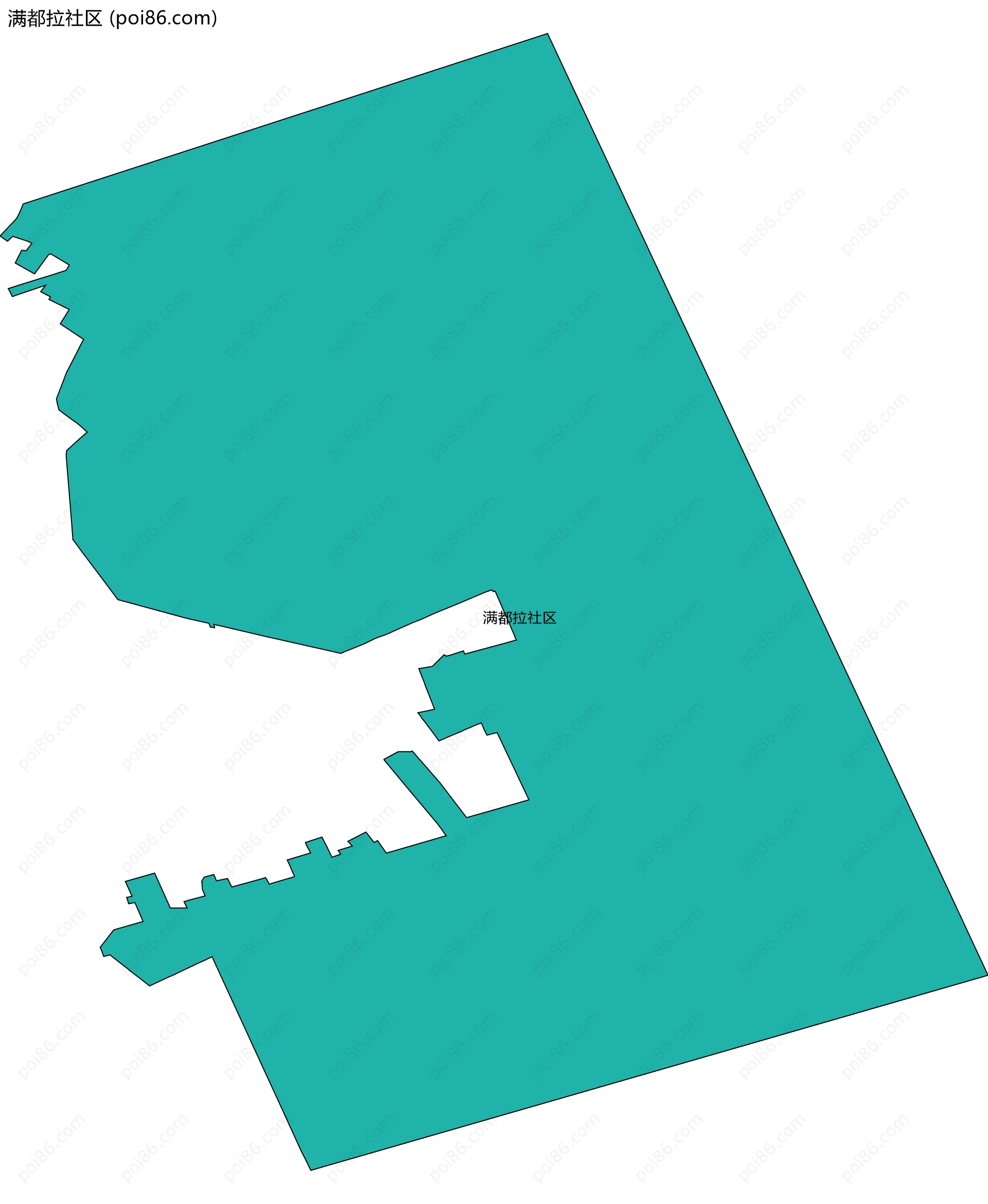 满都拉社区边界地图
