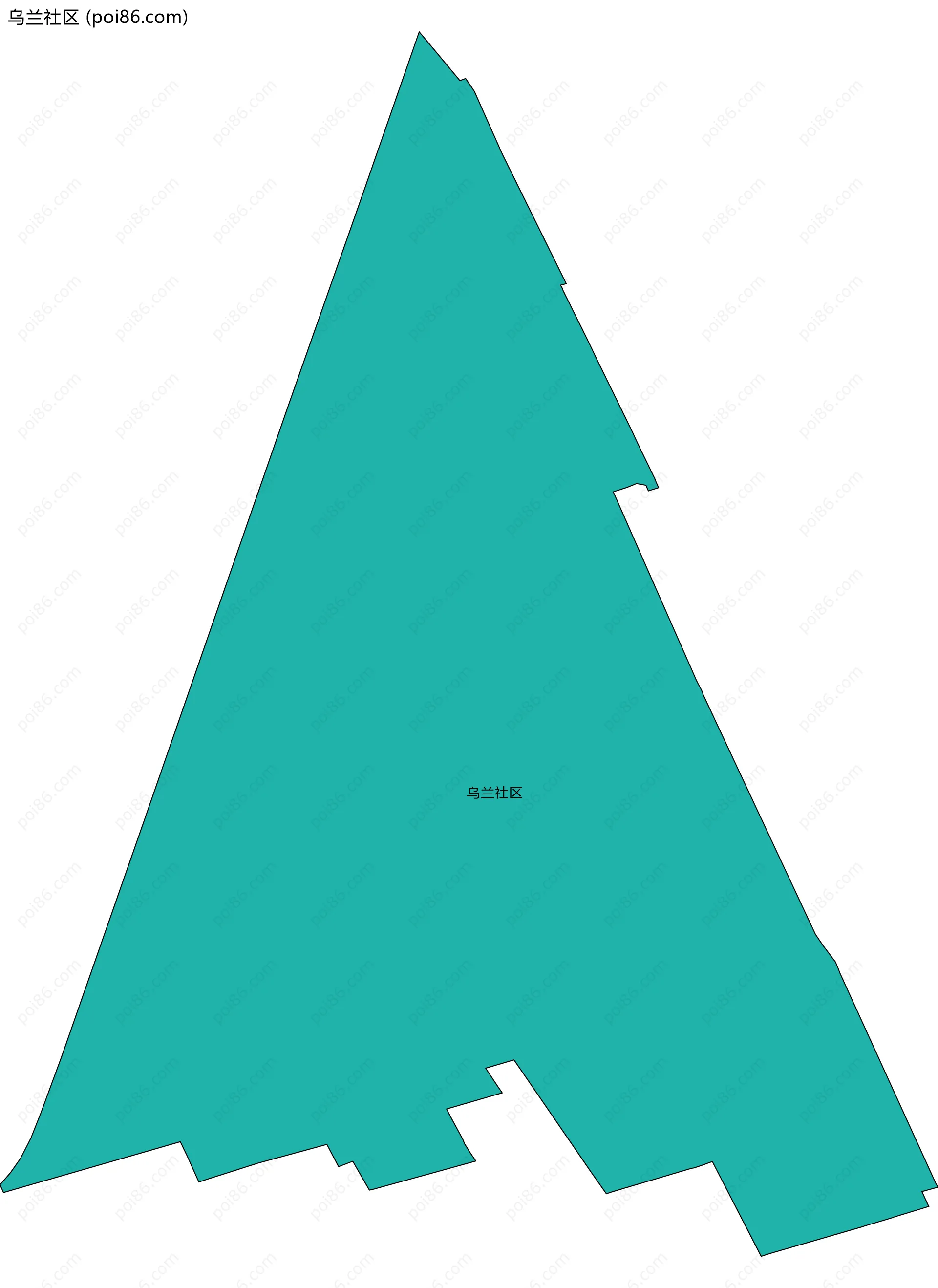 乌兰社区边界地图