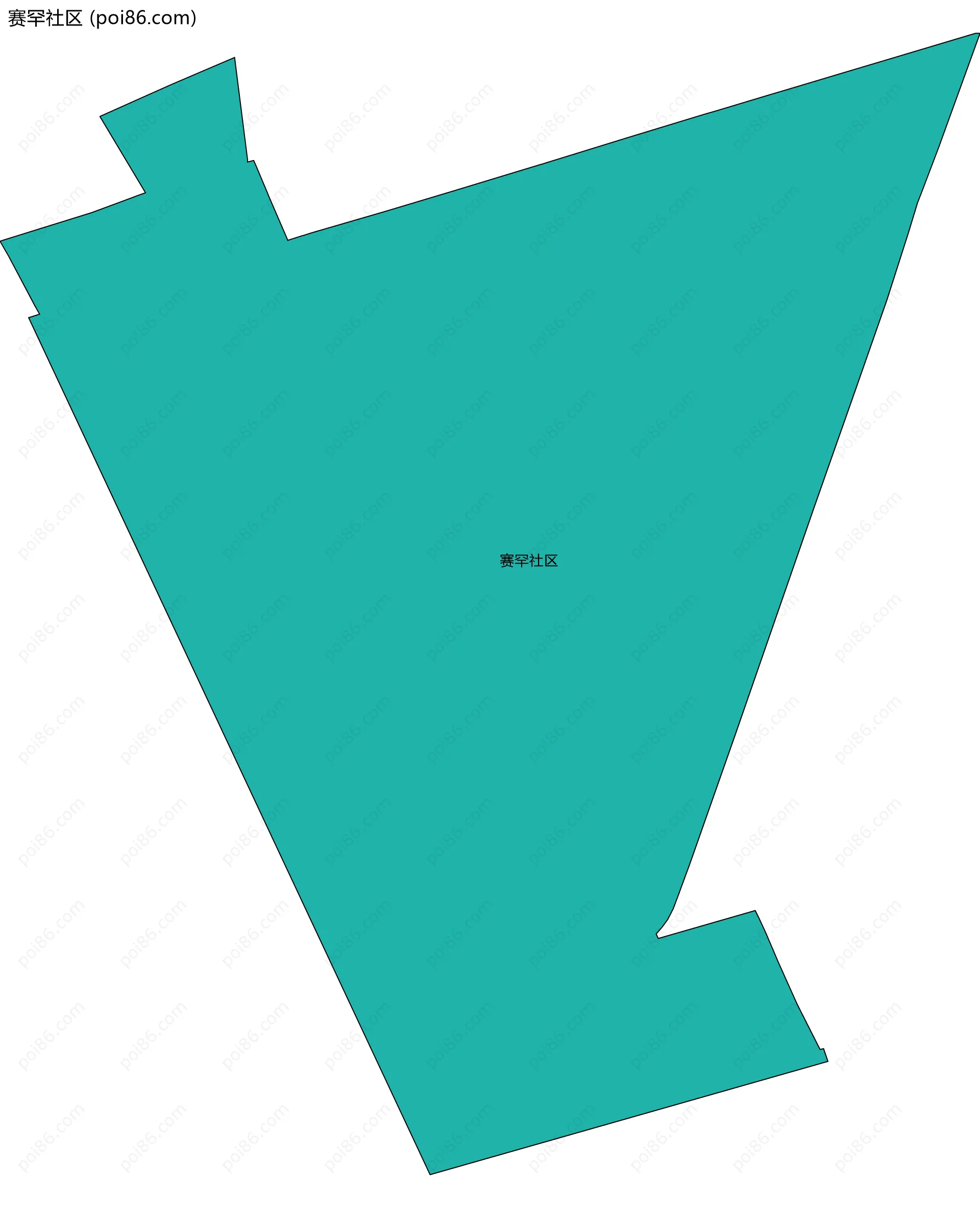 赛罕社区边界地图