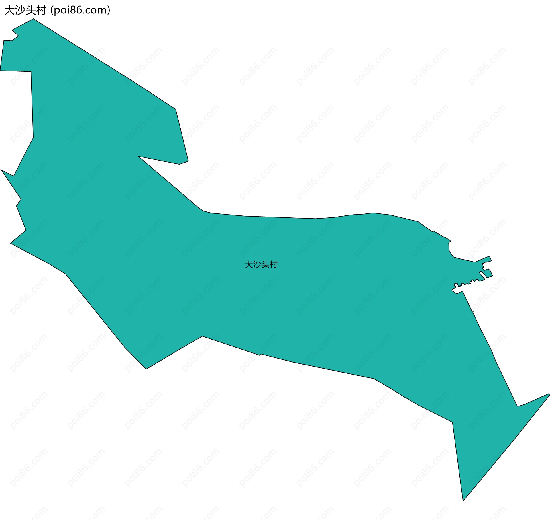 大沙头村边界地图