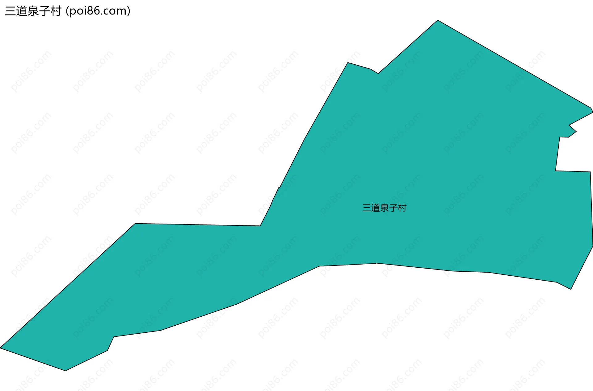 三道泉子村边界地图