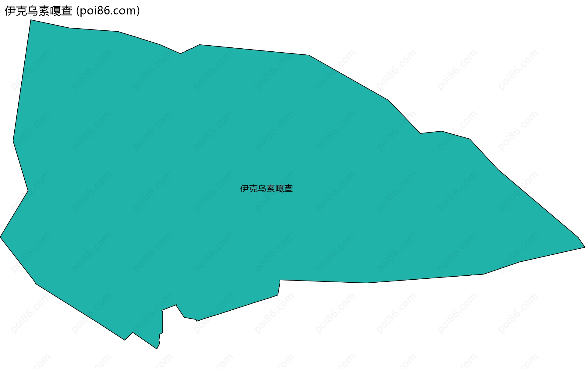 伊克乌素嘎查边界地图