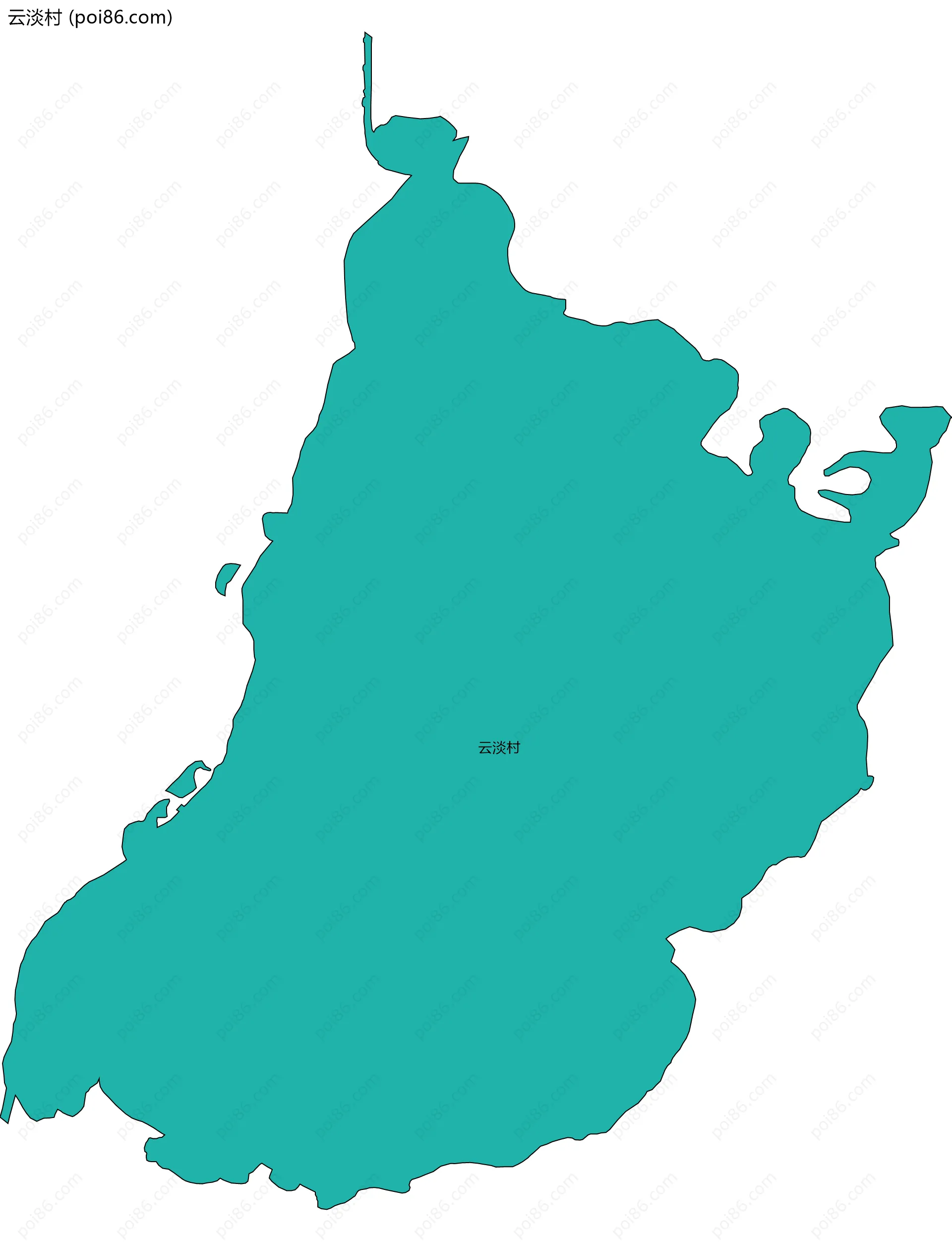 云淡村边界地图