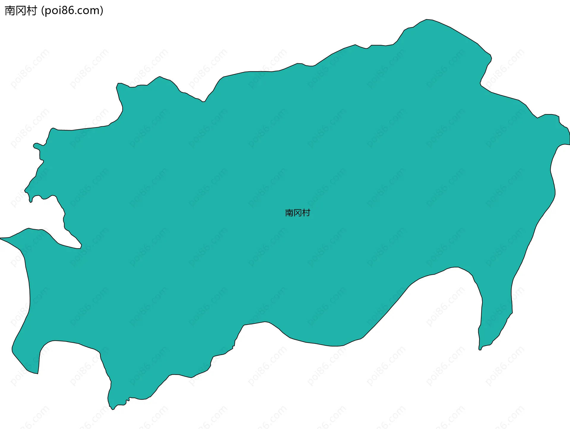 南冈村边界地图