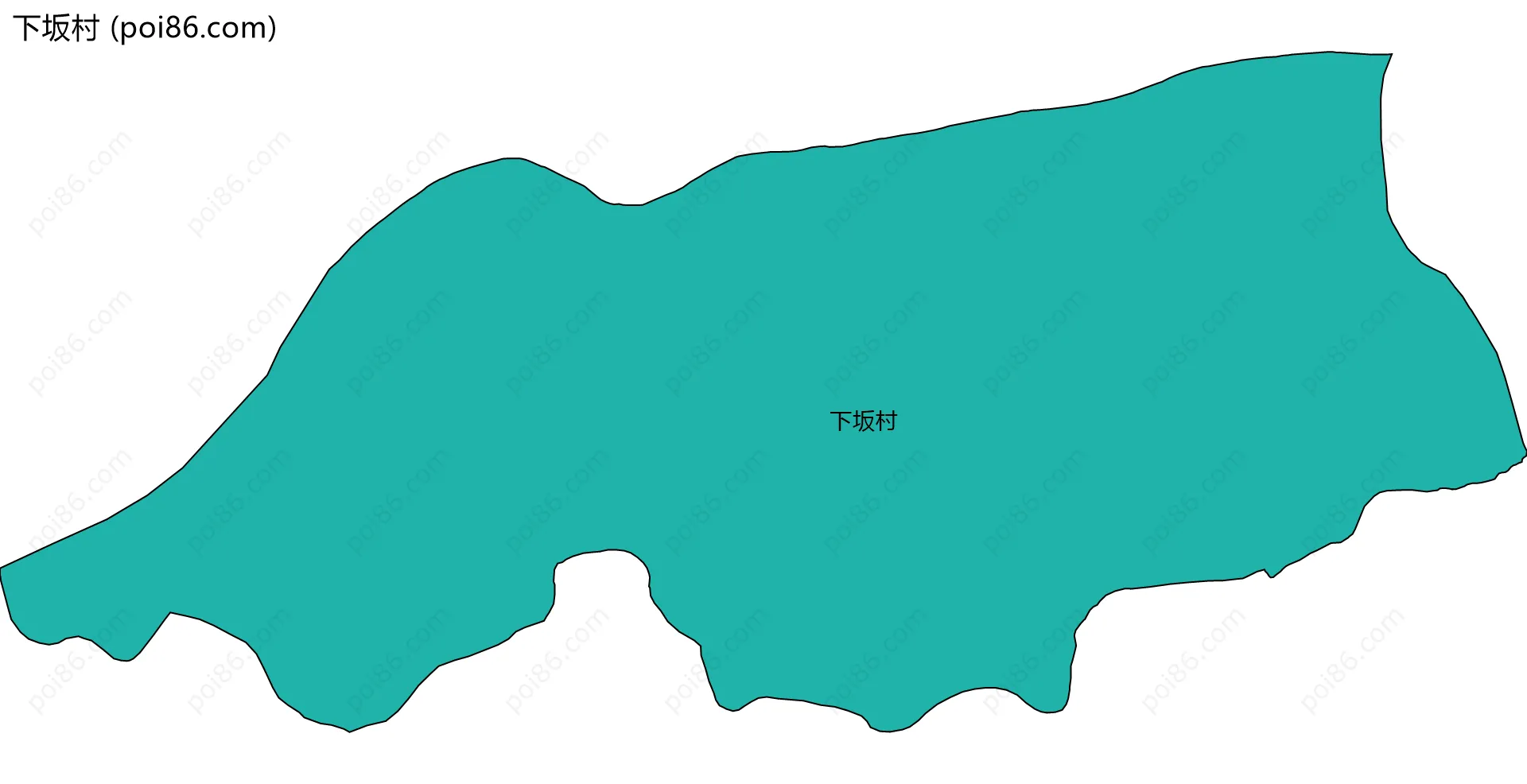 下坂村边界地图