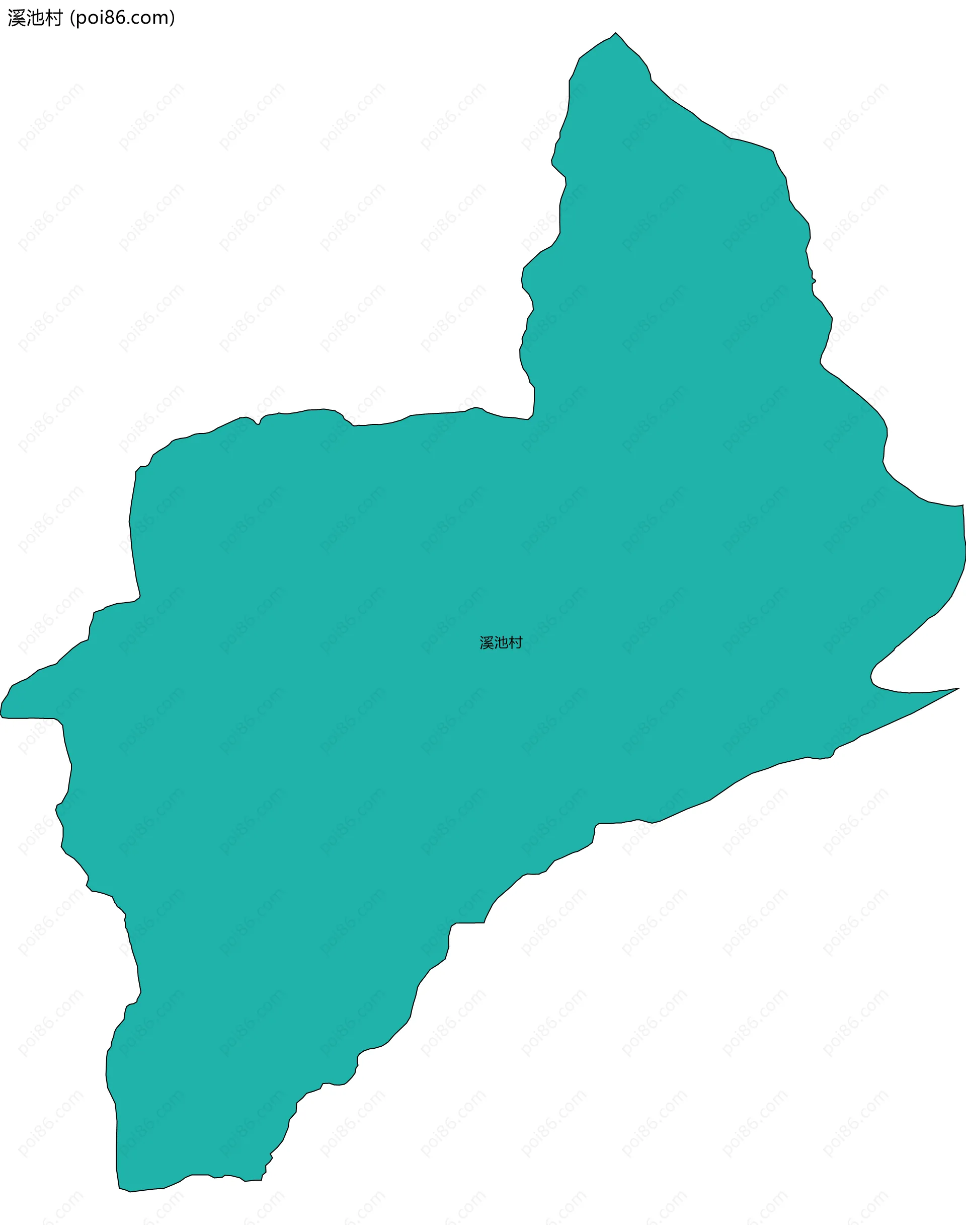 溪池村边界地图