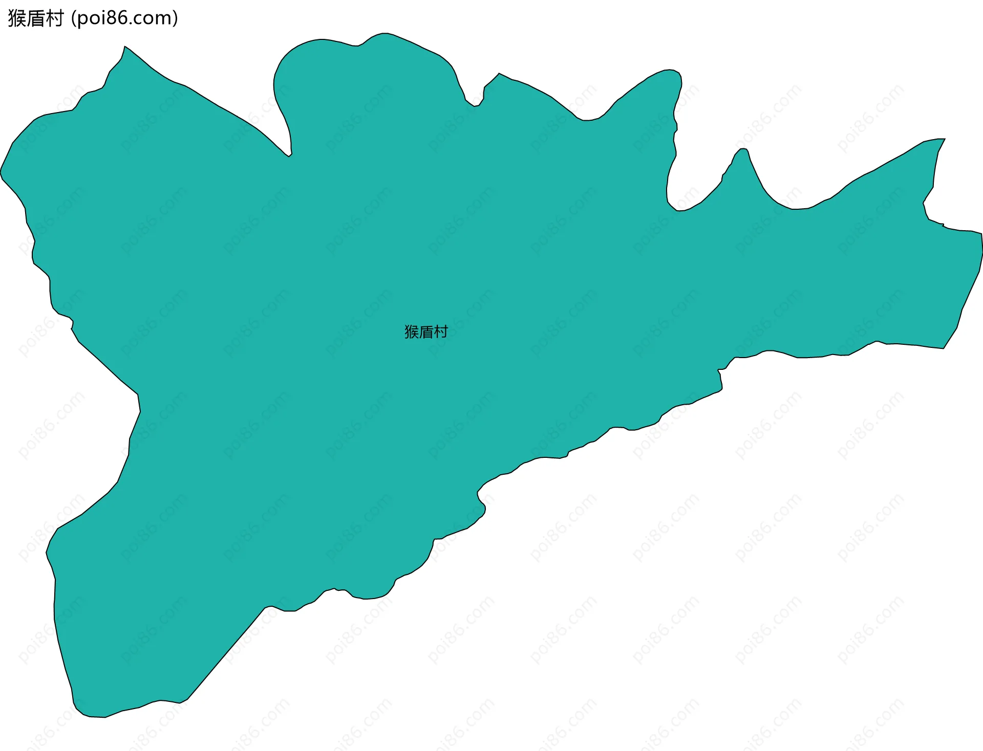 猴盾村边界地图