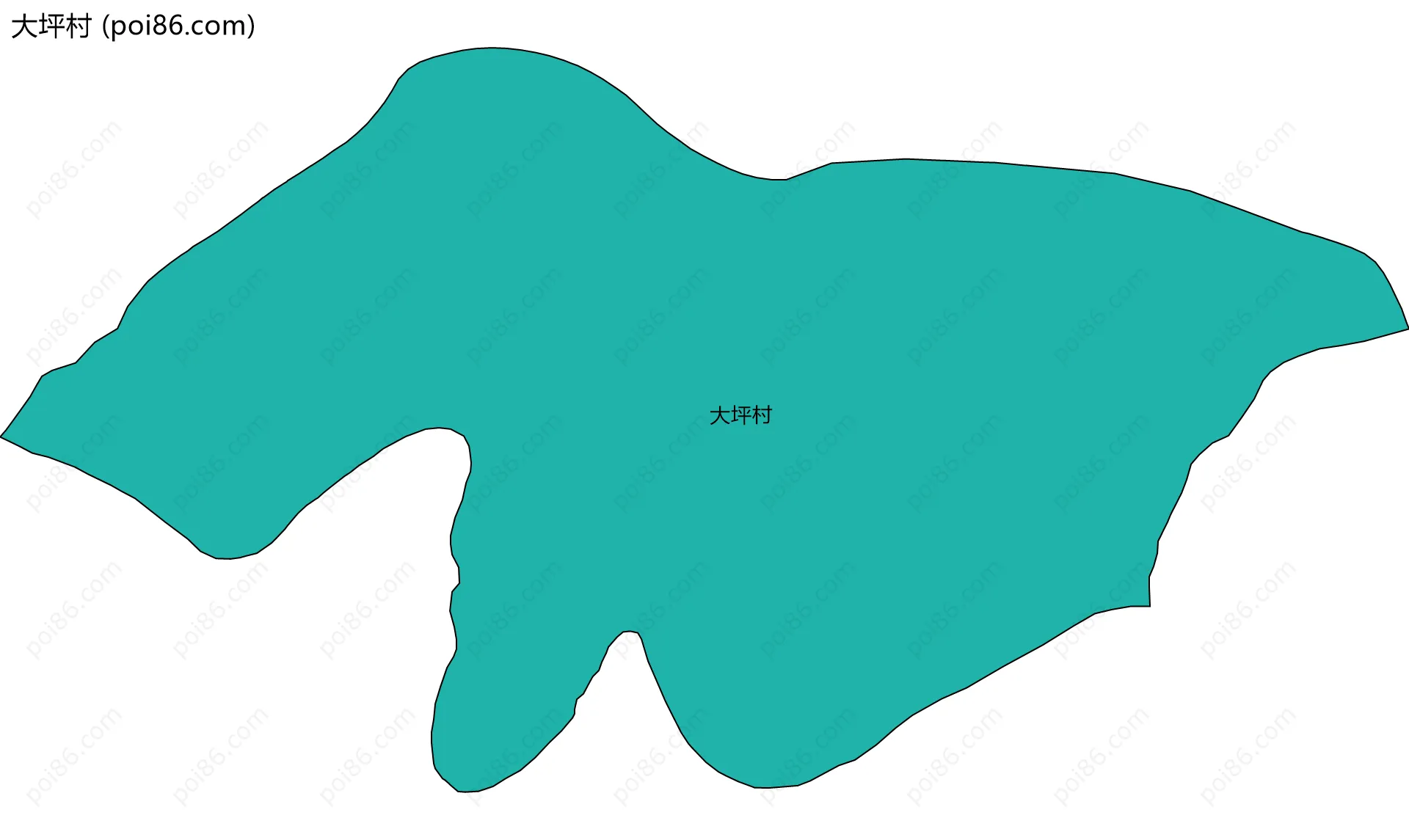 大坪村边界地图